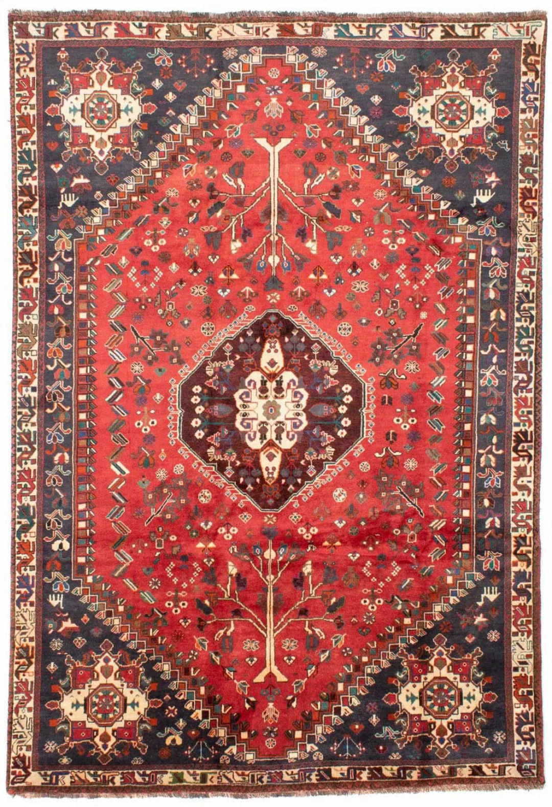 morgenland Wollteppich »Shiraz Medaillon Rosso 302 x 207 cm«, rechteckig, U günstig online kaufen