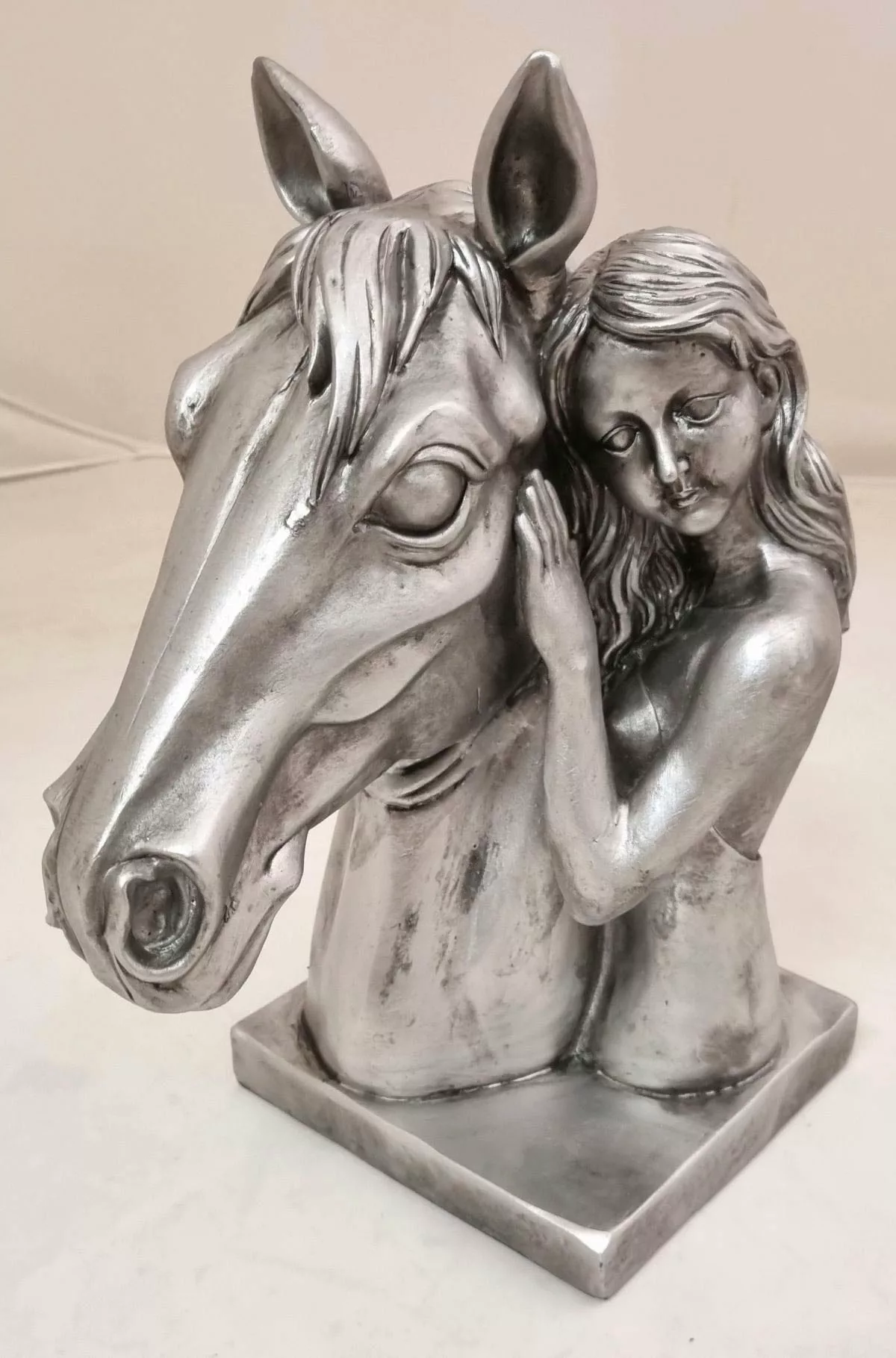 Ambiente Haus Tierfigur »Pferdekopf mit Mädchen 32cm« günstig online kaufen