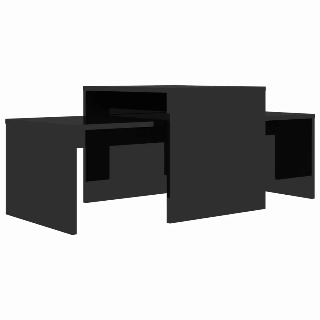 Couchtisch-set Hochglanz-schwarz 100 X 48 X 40 Cm Spanplatte günstig online kaufen