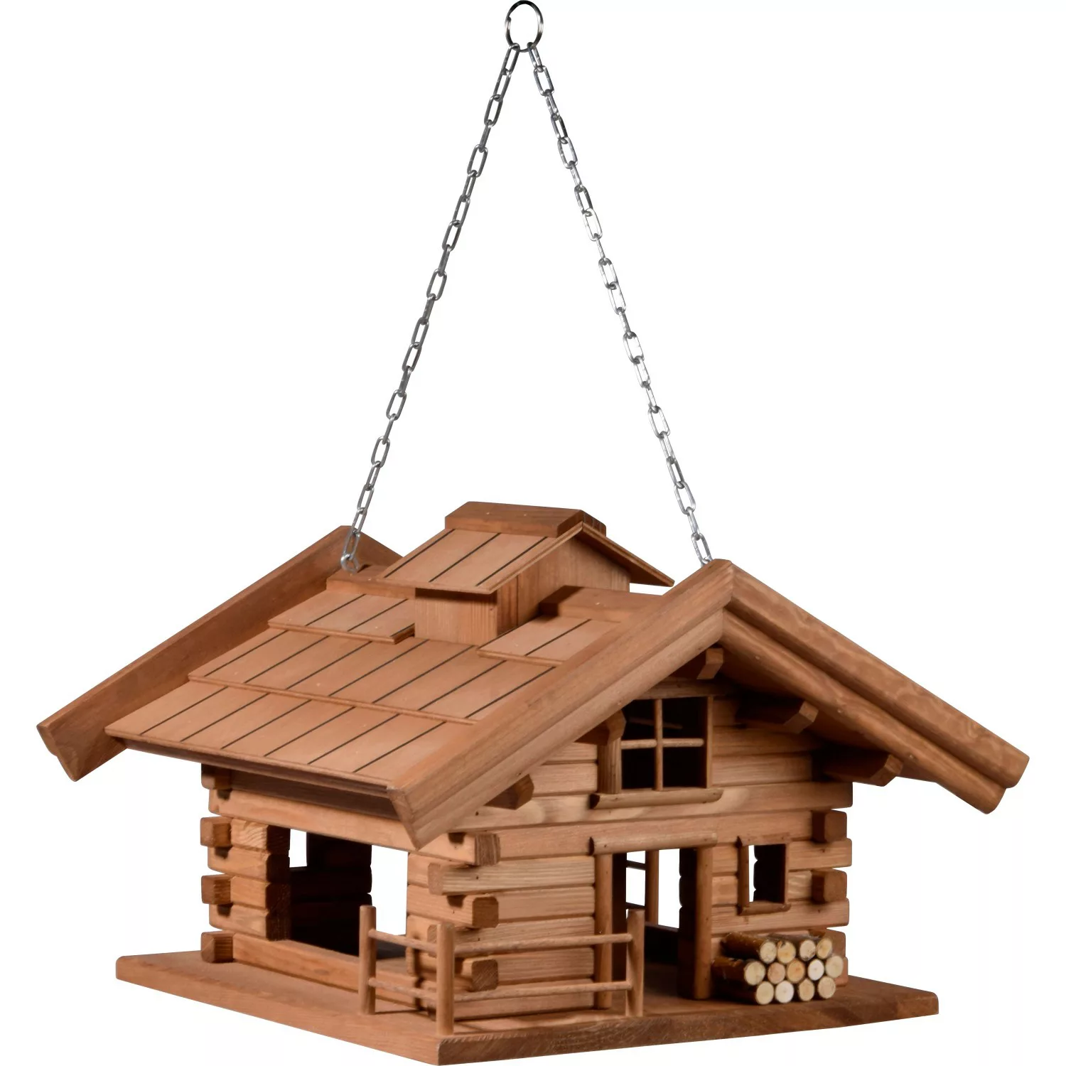 Dobar Vogelhaus Appenzell im Berghütten-Design 37 x 37 x 26 cm Braun FSC® günstig online kaufen