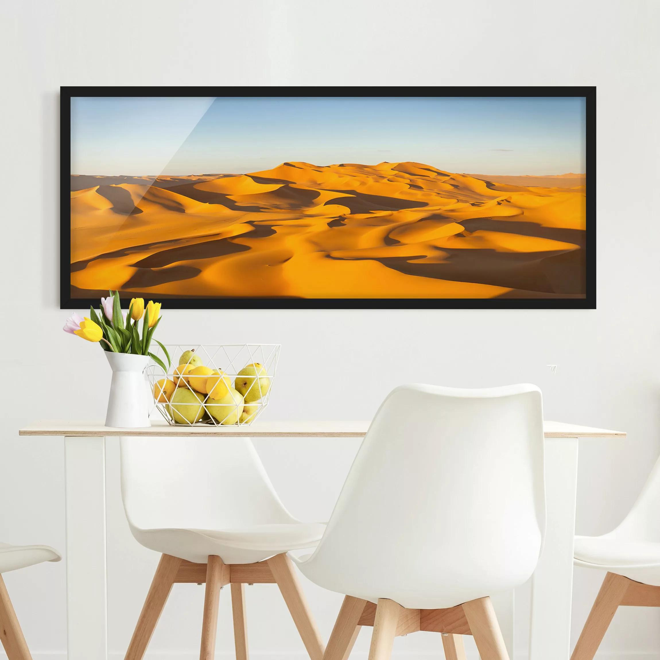 Bild mit Rahmen - Panorama Murzuq Desert In Libya günstig online kaufen