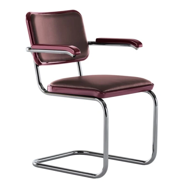 JS. THONET S 64 P SERIOUS 02 | Buche dunkelrot Hochglanzlack | Stahlrohr-Fr günstig online kaufen
