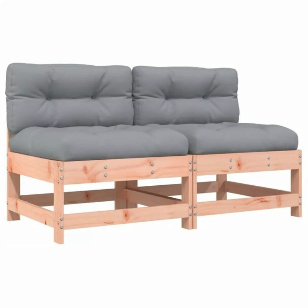 vidaXL Sofaelement Mittelsofas mit Kissen 2 Stk. Massivholz Douglasie (1 St günstig online kaufen