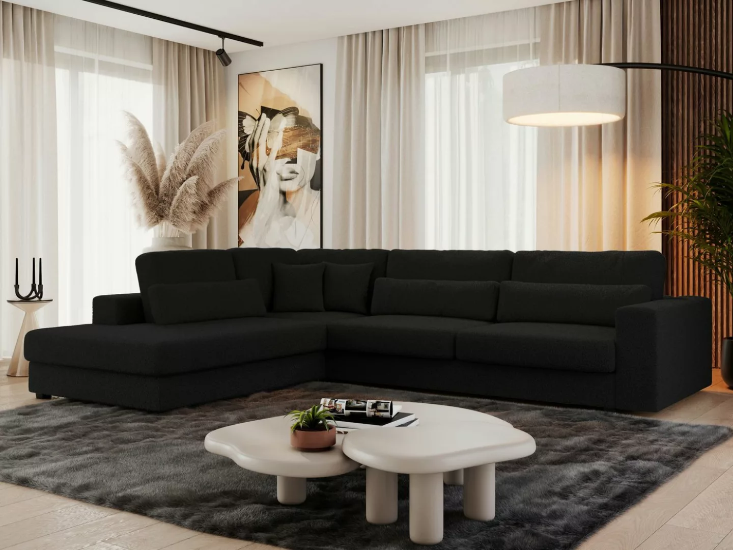 MKS MÖBEL Ecksofa SAVONA, Set, Ecksofa L-form, für Wohnzimmer, lose Kissen, günstig online kaufen