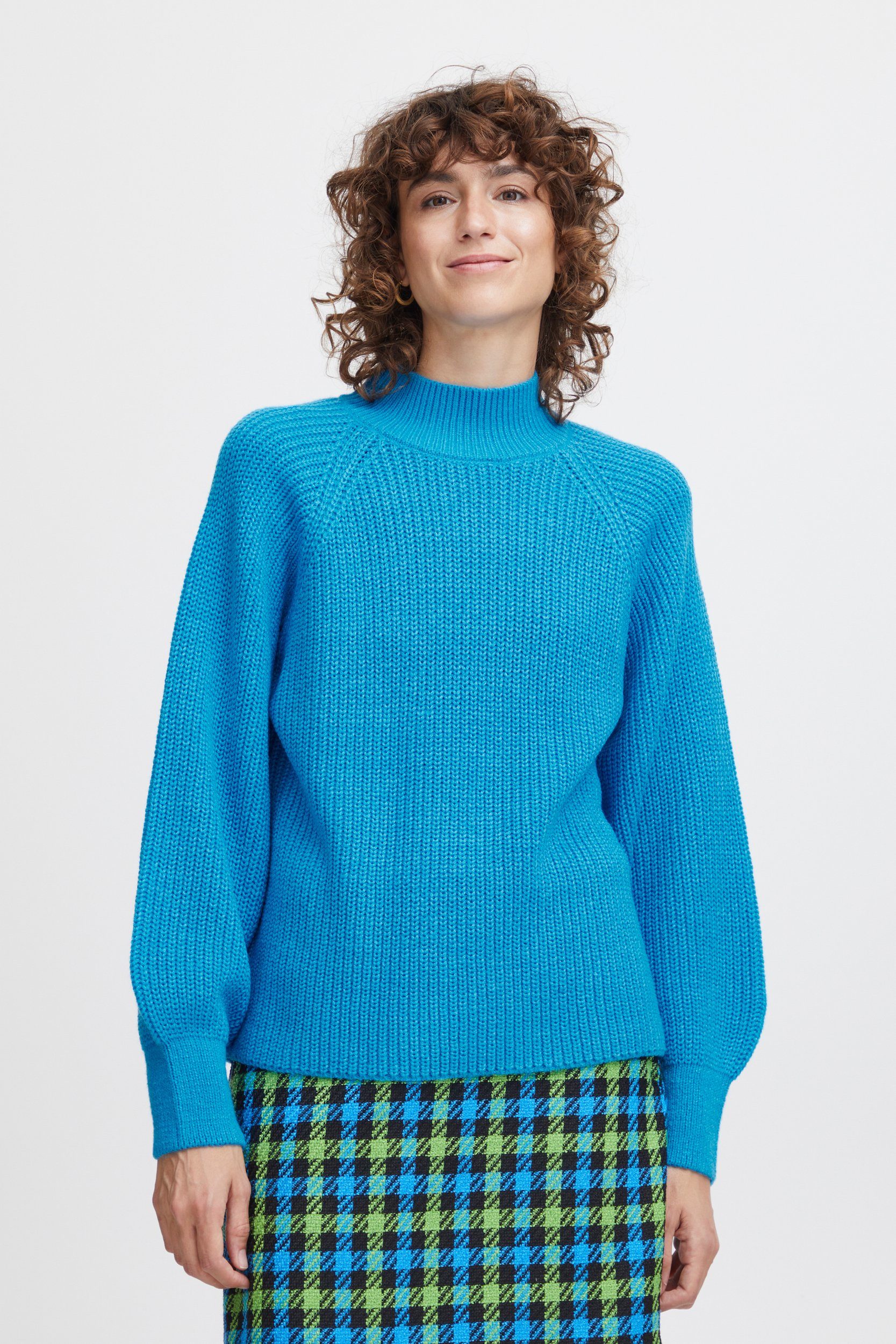 b.young Strickpullover Grobstrick mit Ballonärmeln mit günstig online kaufen