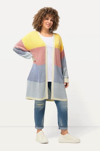 Ulla Popken Strickjacke Long-Strickjacke Oversized Eggshape offene Form günstig online kaufen