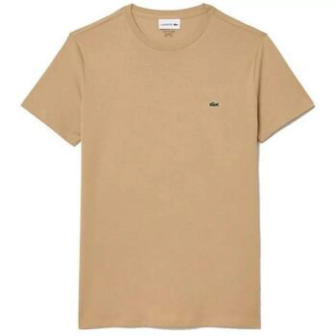 Lacoste  T-Shirts & Poloshirts Cotton Pima Crew Neck T-Shirt Beige günstig online kaufen