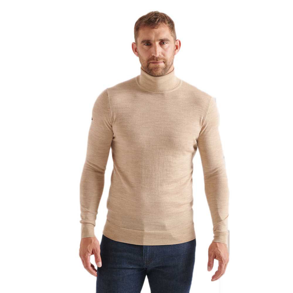 Superdry Studios Merino Rollkragen Sweater 2XL White Pepper Marl günstig online kaufen