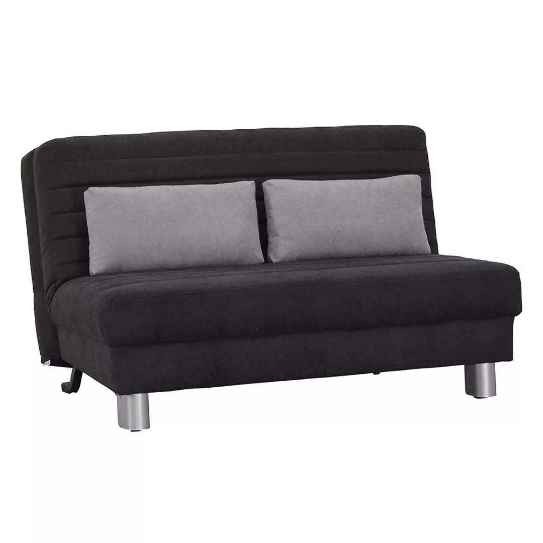 Schlafcouch in Schwarz Grau Stoff Metall günstig online kaufen