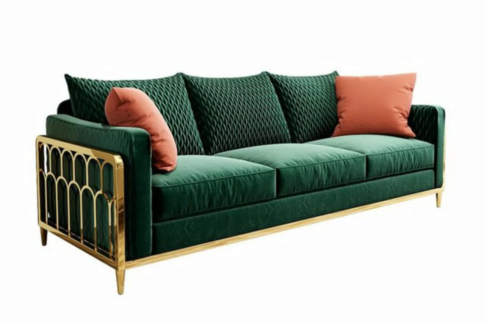 JVmoebel Sofa Design Couch Polster Sofas Textil Modern Sofagarnitur 3Sitzer günstig online kaufen