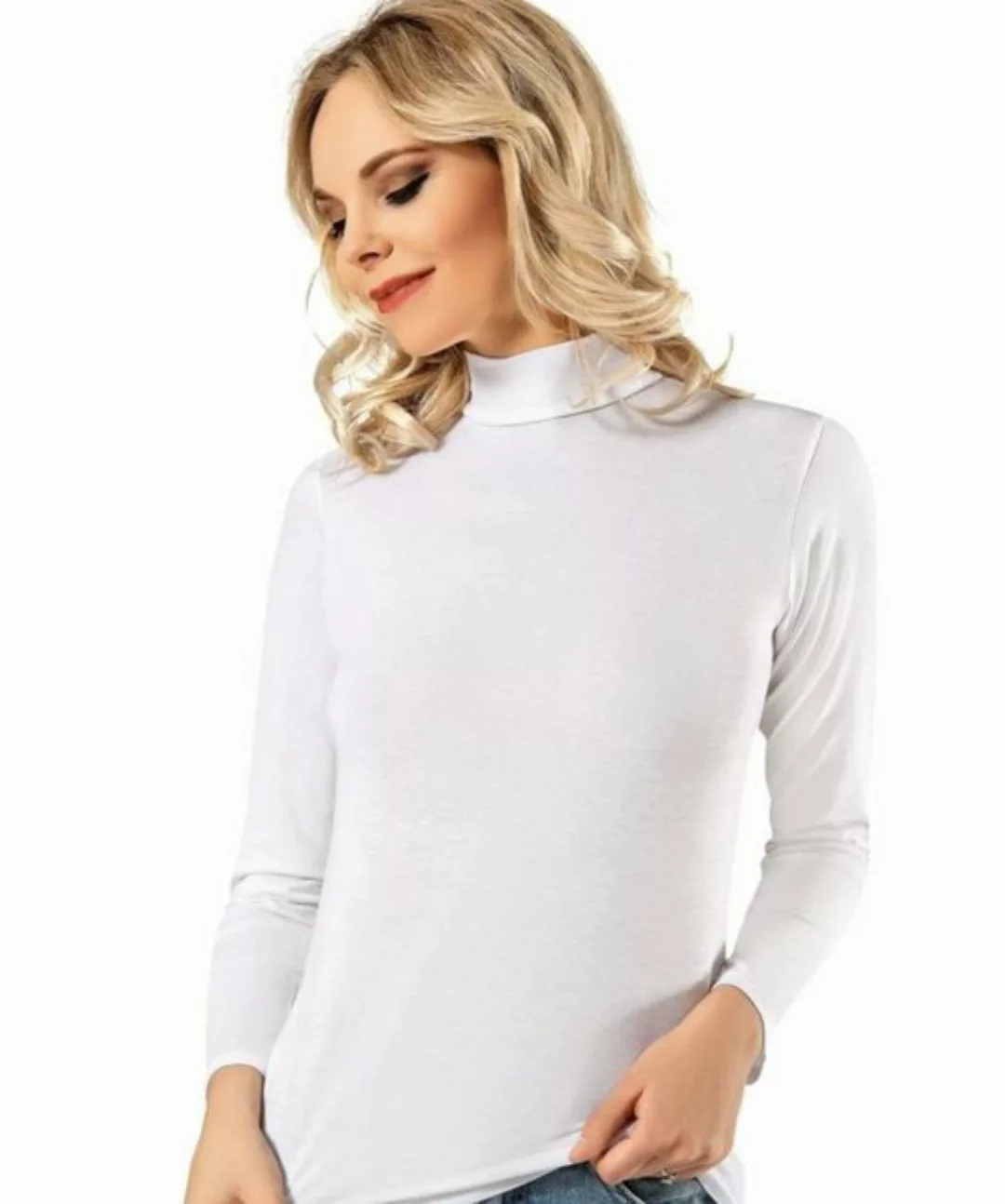 Kota Langarmbody Langarmbody Damen Body Shirt Top mit Halbkragen Langarm Bo günstig online kaufen