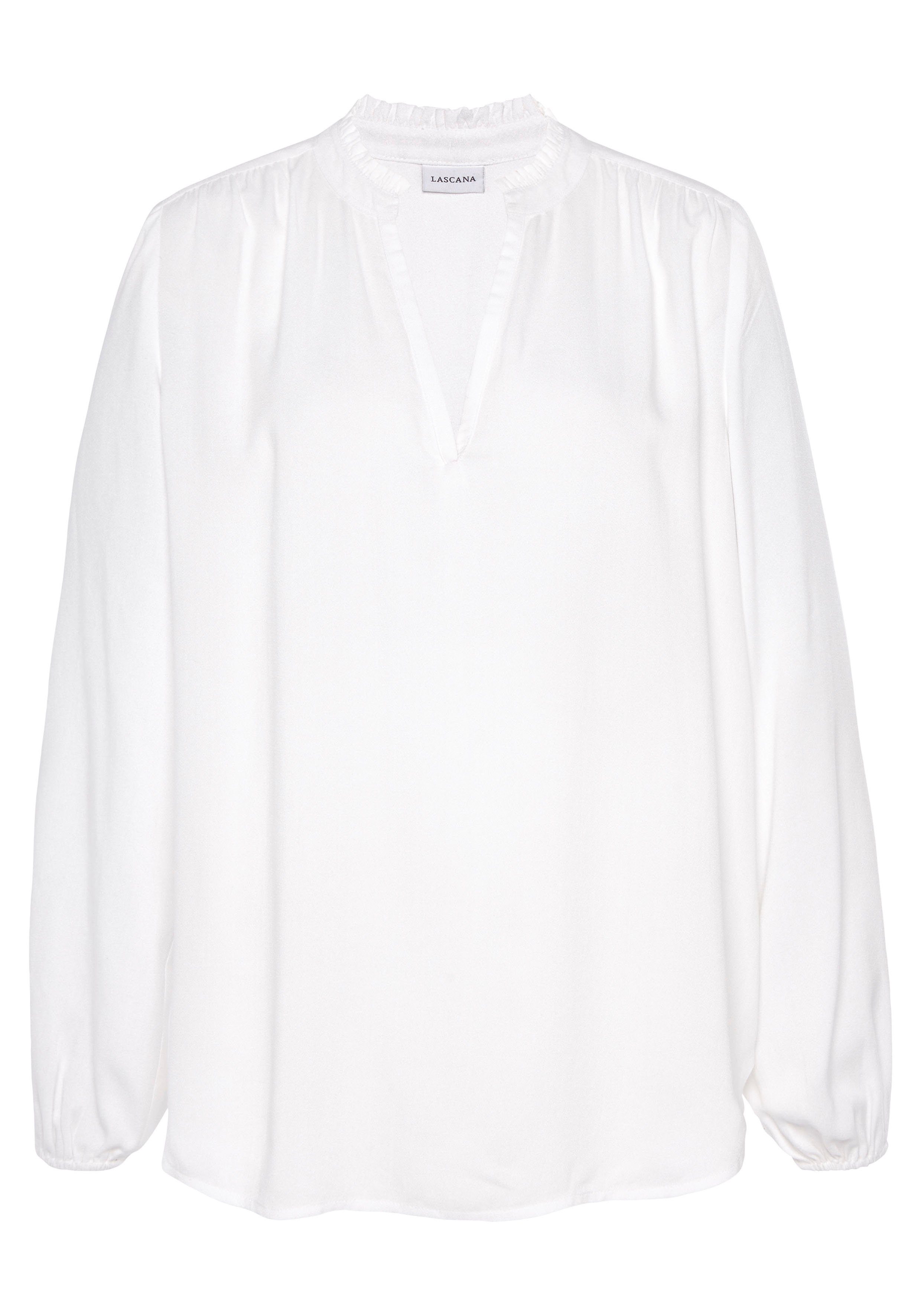 LASCANA Schlupfbluse, mit langen Ärmeln, leichte Damenbluse, casual-chic, f günstig online kaufen