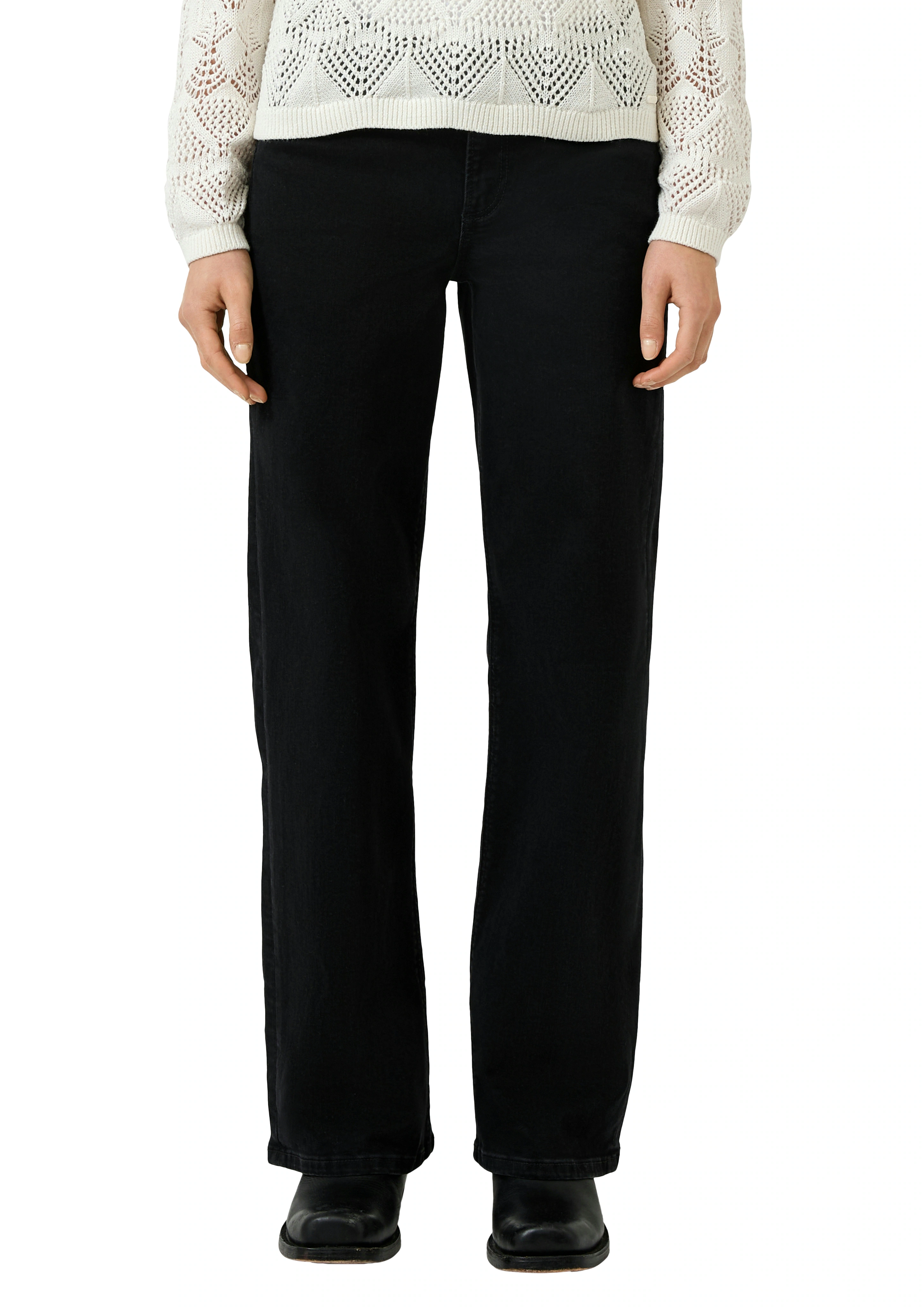 QS Stretch-Jeans "CATIE Wide Leg", in blauer Waschung günstig online kaufen