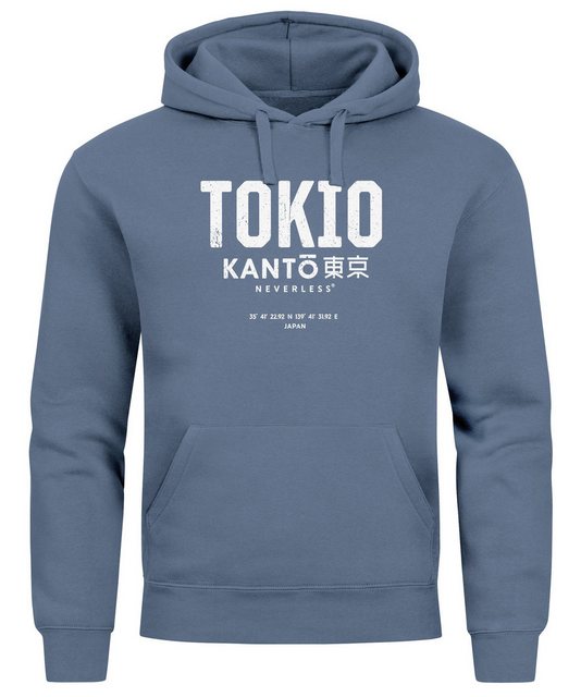 Neverless Hoodie Hoodie Herren Frontprint Tokyo Japan Japanische Schriftzei günstig online kaufen