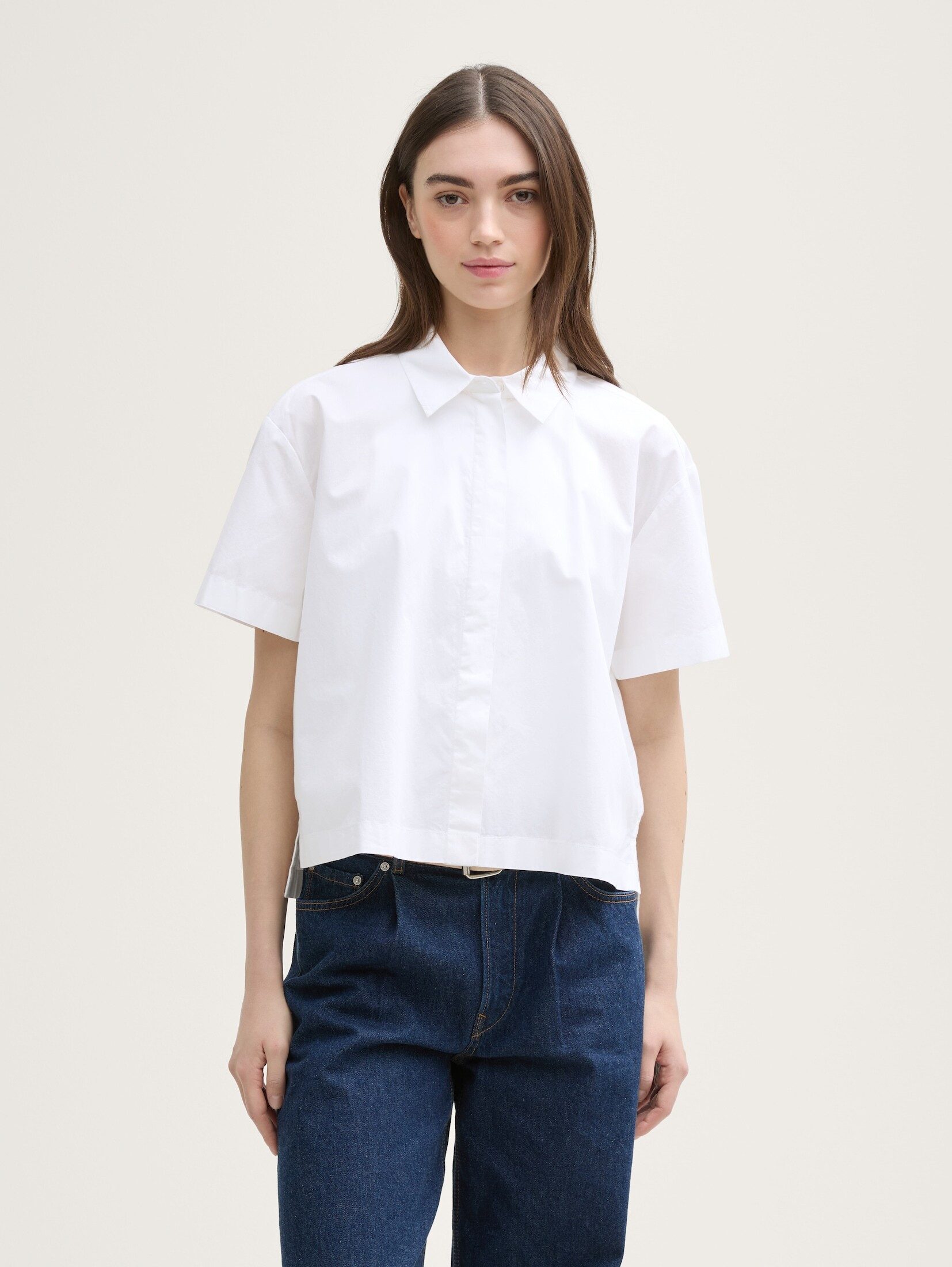 TOM TAILOR Denim Kurzarmbluse Boxy Fit günstig online kaufen
