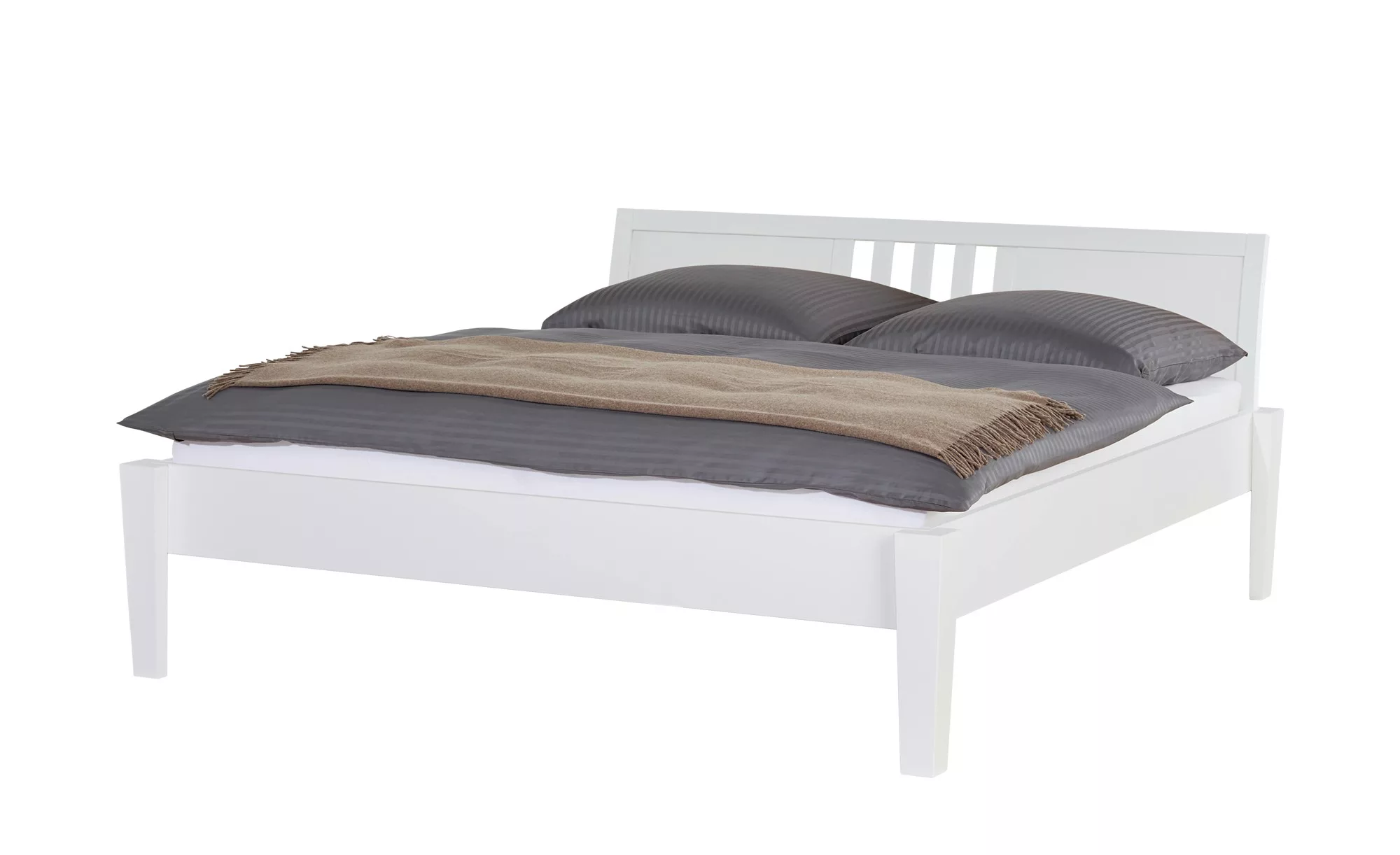 Massivholz-Bettgestell - weiß - 196 cm - 93 cm - Betten > Bettgestelle - Mö günstig online kaufen