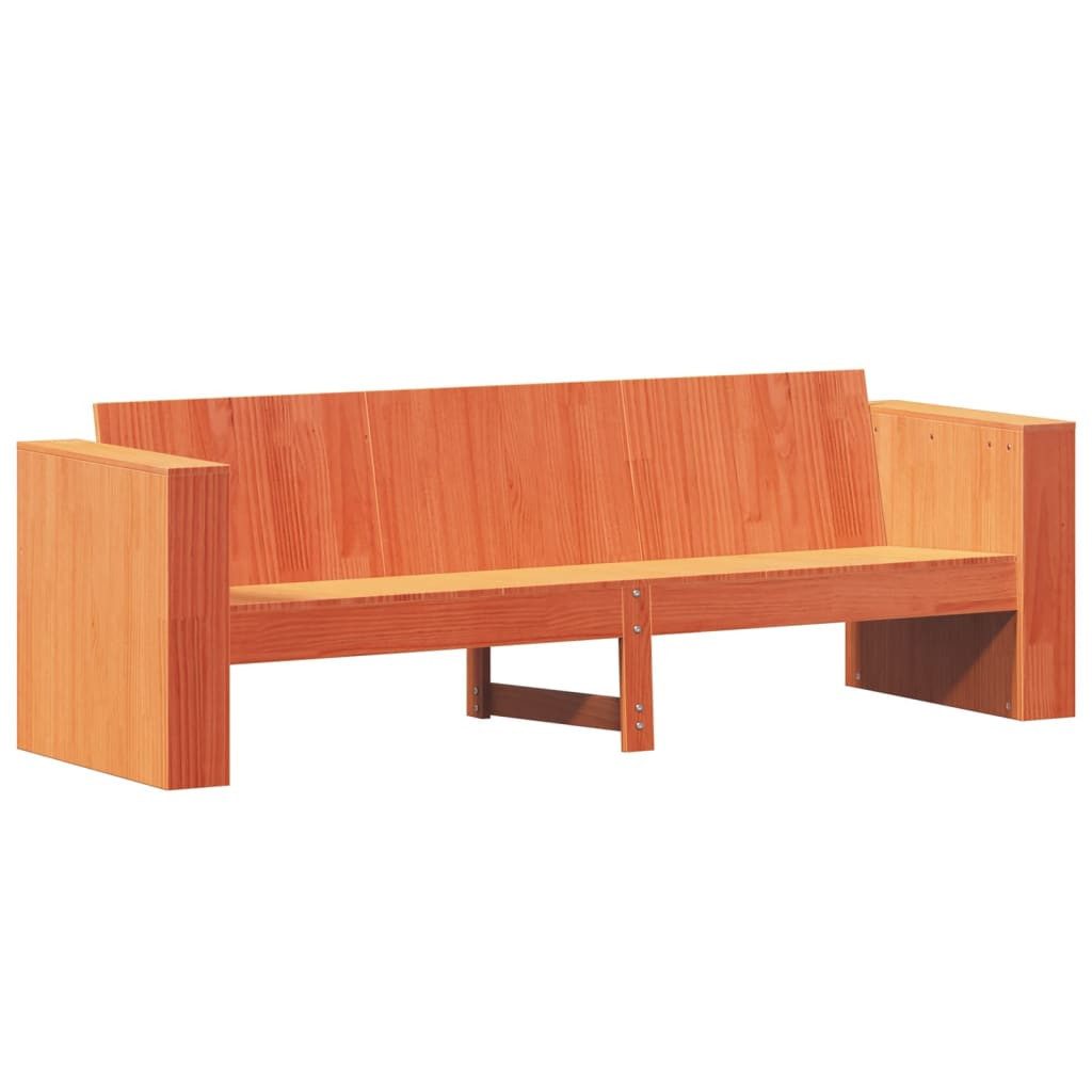 vidaXL Loungesofa Gartensofa 3-Sitzer Wachsbraun 189x60x62 günstig online kaufen