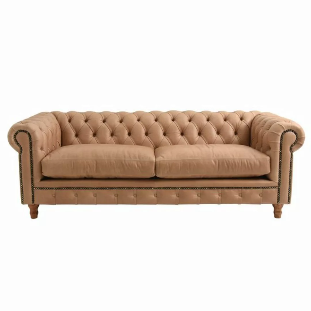 JVmoebel Sofa Design Leder Sofa Couch - Chesterfield Polster Dreisitzer, Ma günstig online kaufen