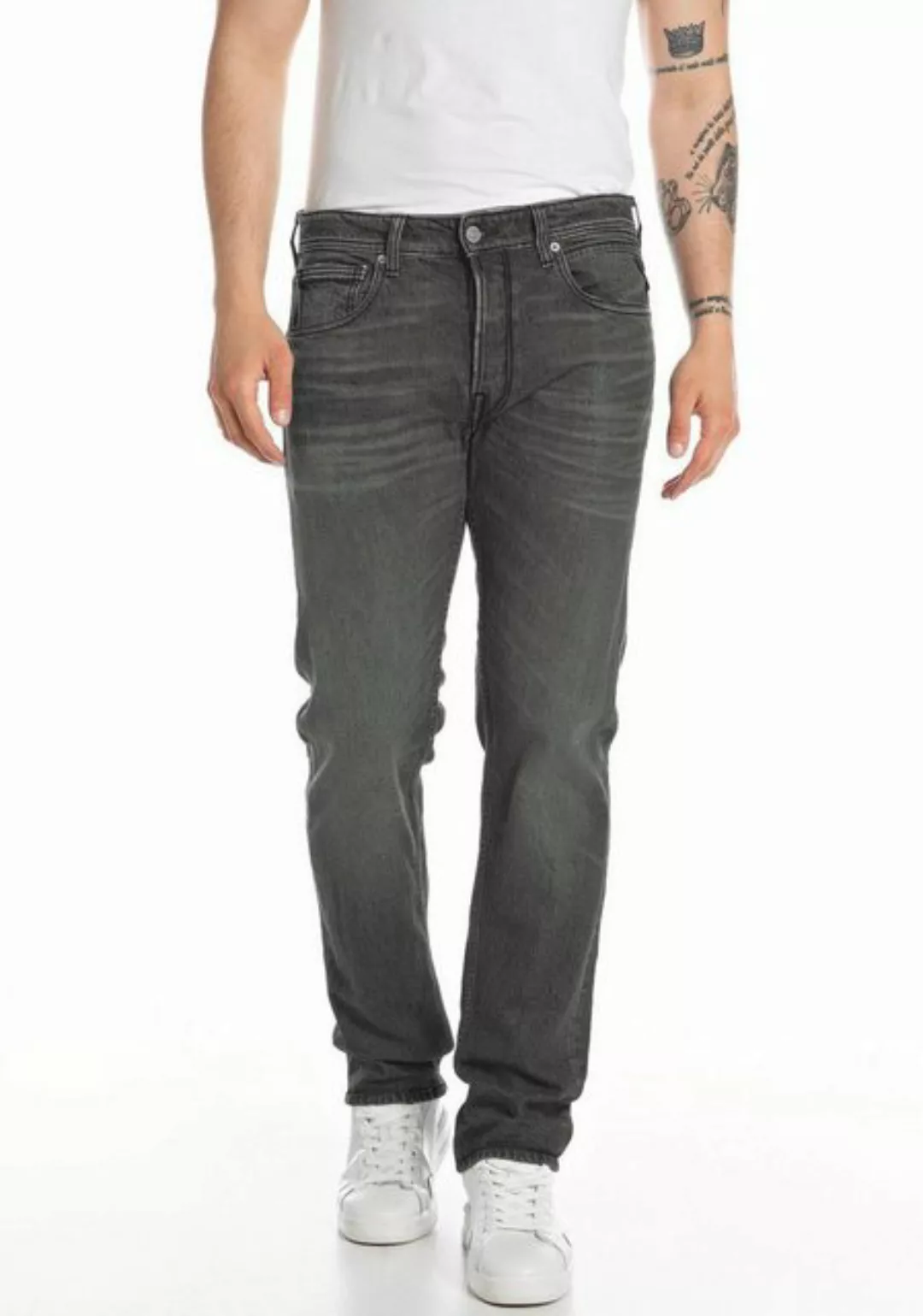 Replay Herren Jeans GROVER Straight Fit - Slim Leg - Blau - Medium Blue Den günstig online kaufen