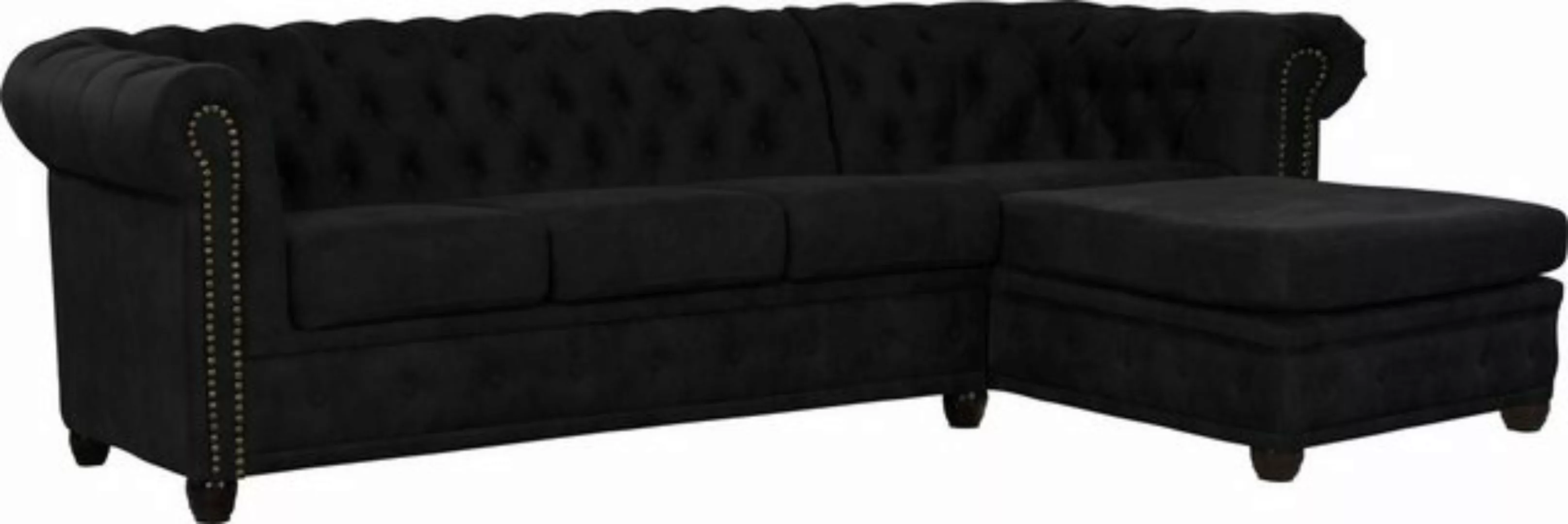 Home affaire Chesterfield-Sofa Rysum L-Form, Chesterfield-Optik mit Ottoman günstig online kaufen