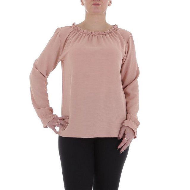 Ital-Design Langarmbluse Damen Elegant (85915879) Bluse in Altrosa günstig online kaufen