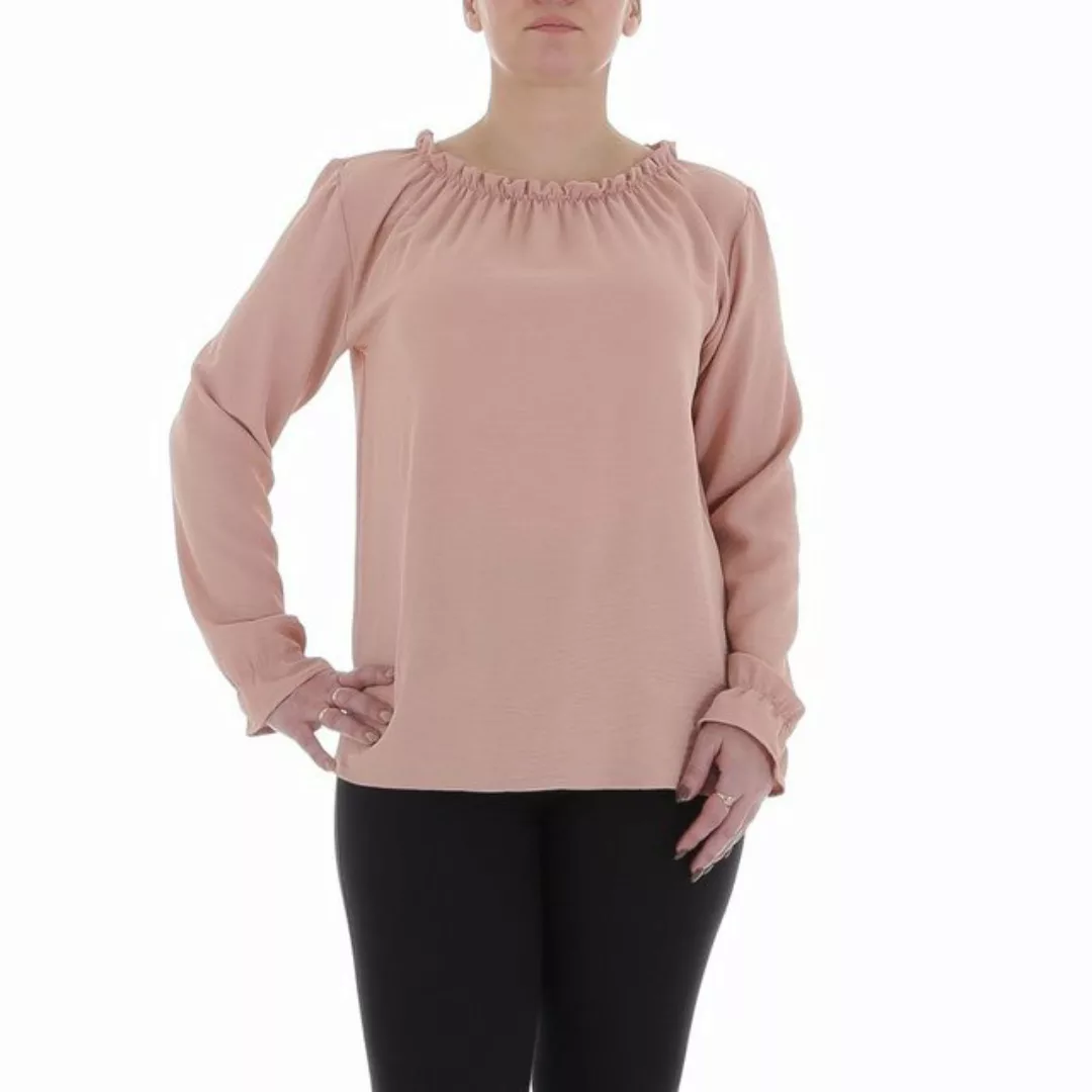 Ital-Design Langarmbluse Damen Elegant (85915879) Bluse in Altrosa günstig online kaufen