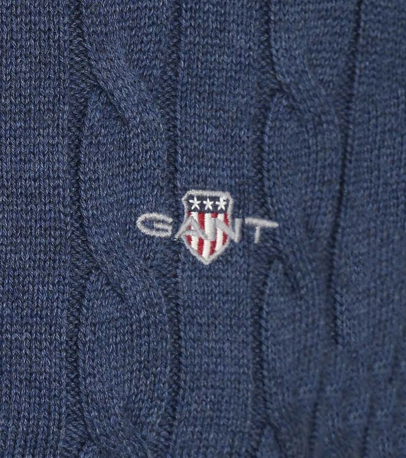 Gant Rollkragenpullover Cable Navy - Größe XXL günstig online kaufen