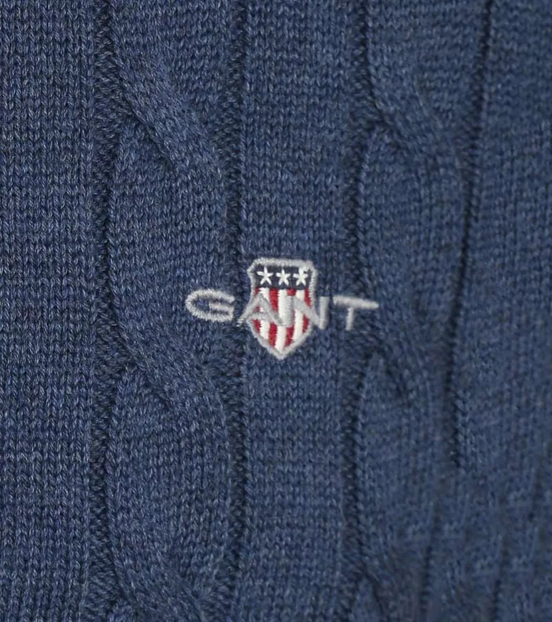 Gant Rollkragenpullover Cable Navy - Größe XXL günstig online kaufen