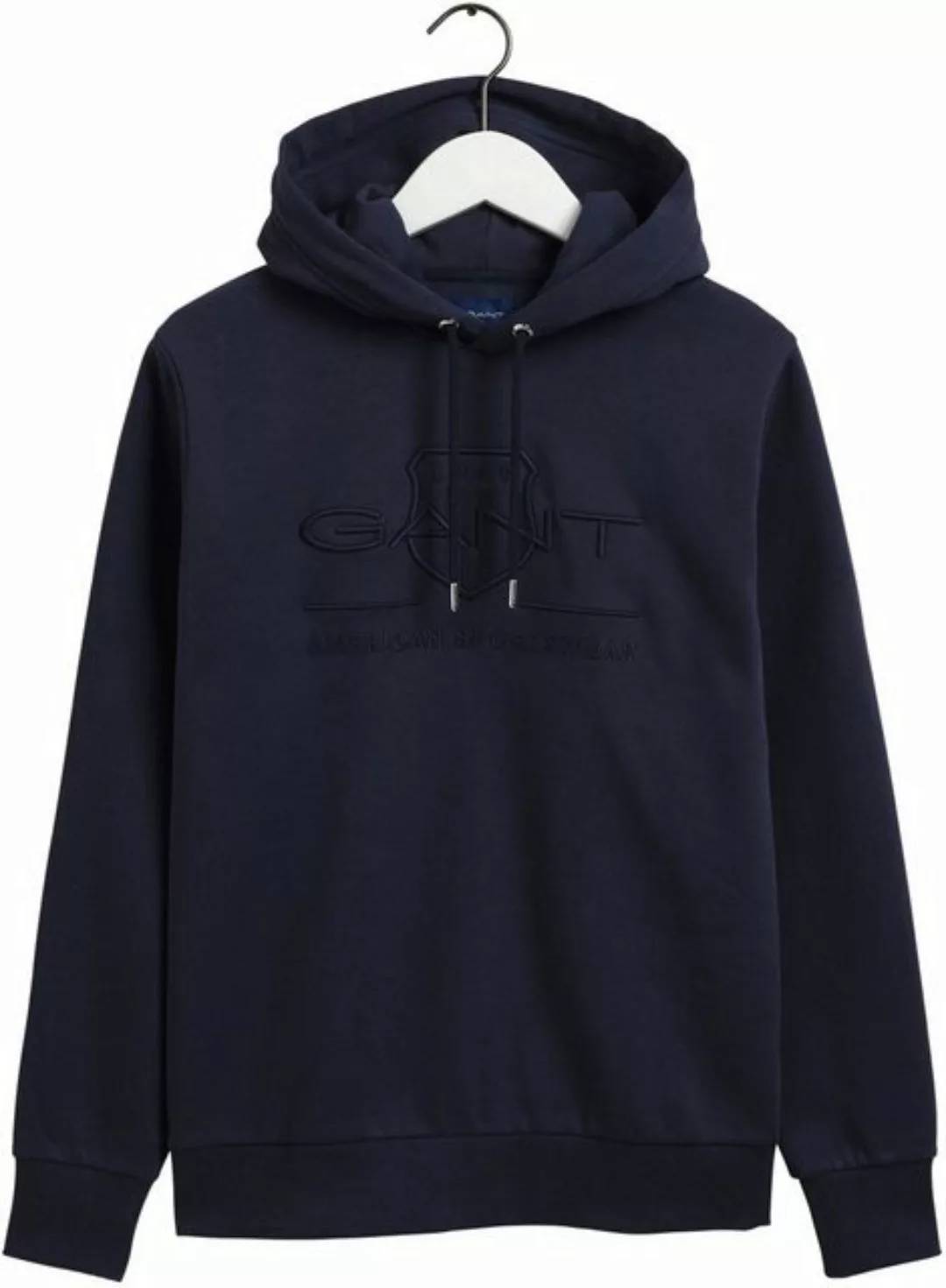 Gant Kapuzensweatshirt TONAL ARCHIVE SHIELD mit Bündchen an Ärmel und Saum günstig online kaufen