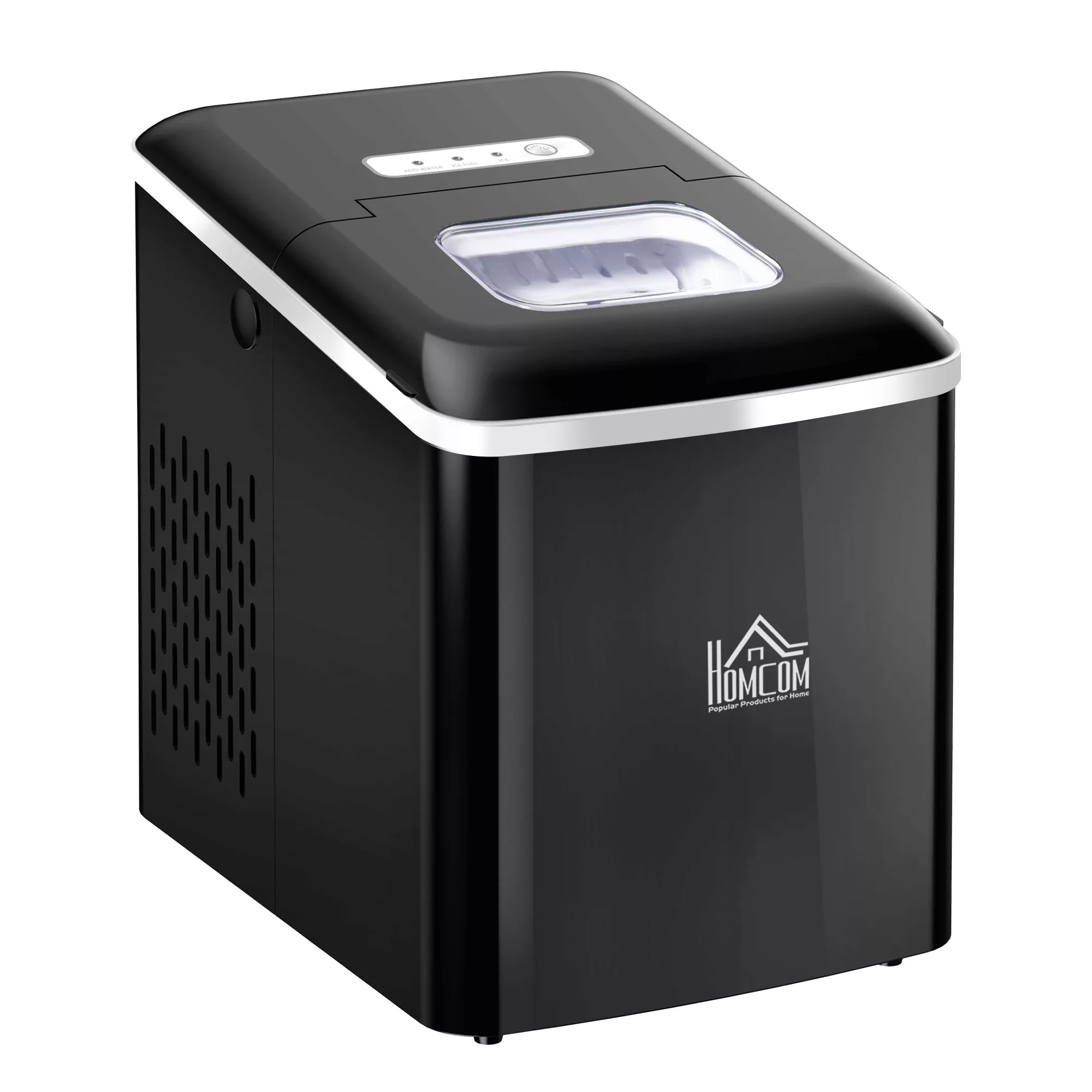 HOMCOM Eiswürfelmaschine 12kg/24h 2L Eiswürfelbereiter mit LED-Display Eiss günstig online kaufen