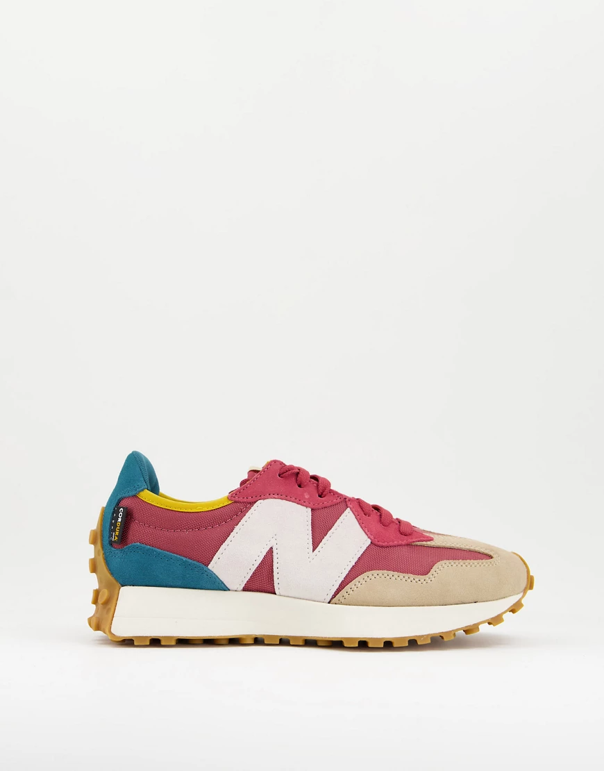 New Balance – 327 Cordura – Sneaker in Rosa und Beige-Bunt günstig online kaufen