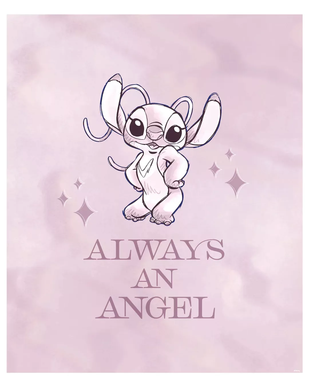 Komar Bild "Komar Wandbild- Stitch Always an Angel - Größe 40 x 50 cm", Dis günstig online kaufen