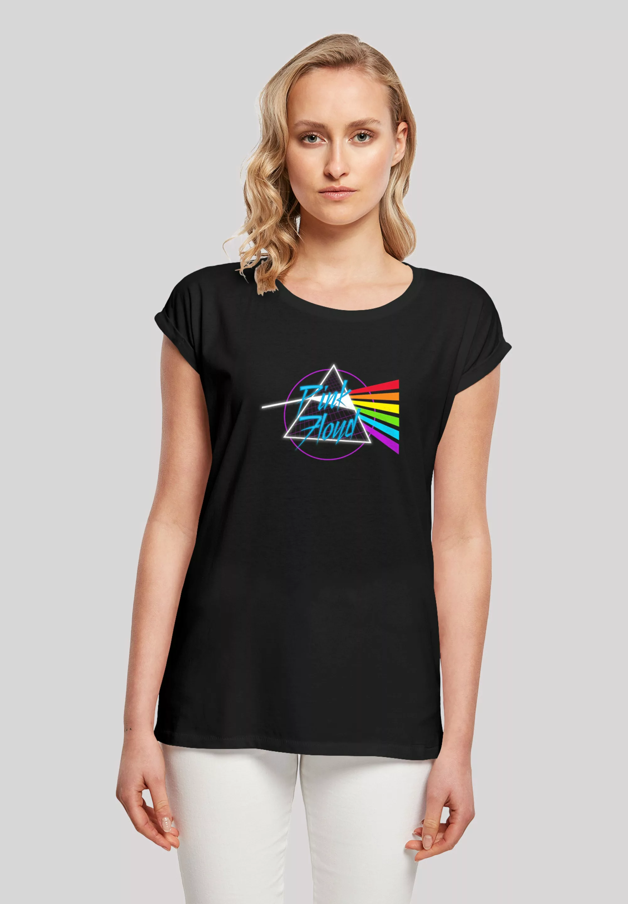 F4NT4STIC T-Shirt "Pink Floyd Neon Dark Side Logo Rock Shirt", Damen,Premiu günstig online kaufen