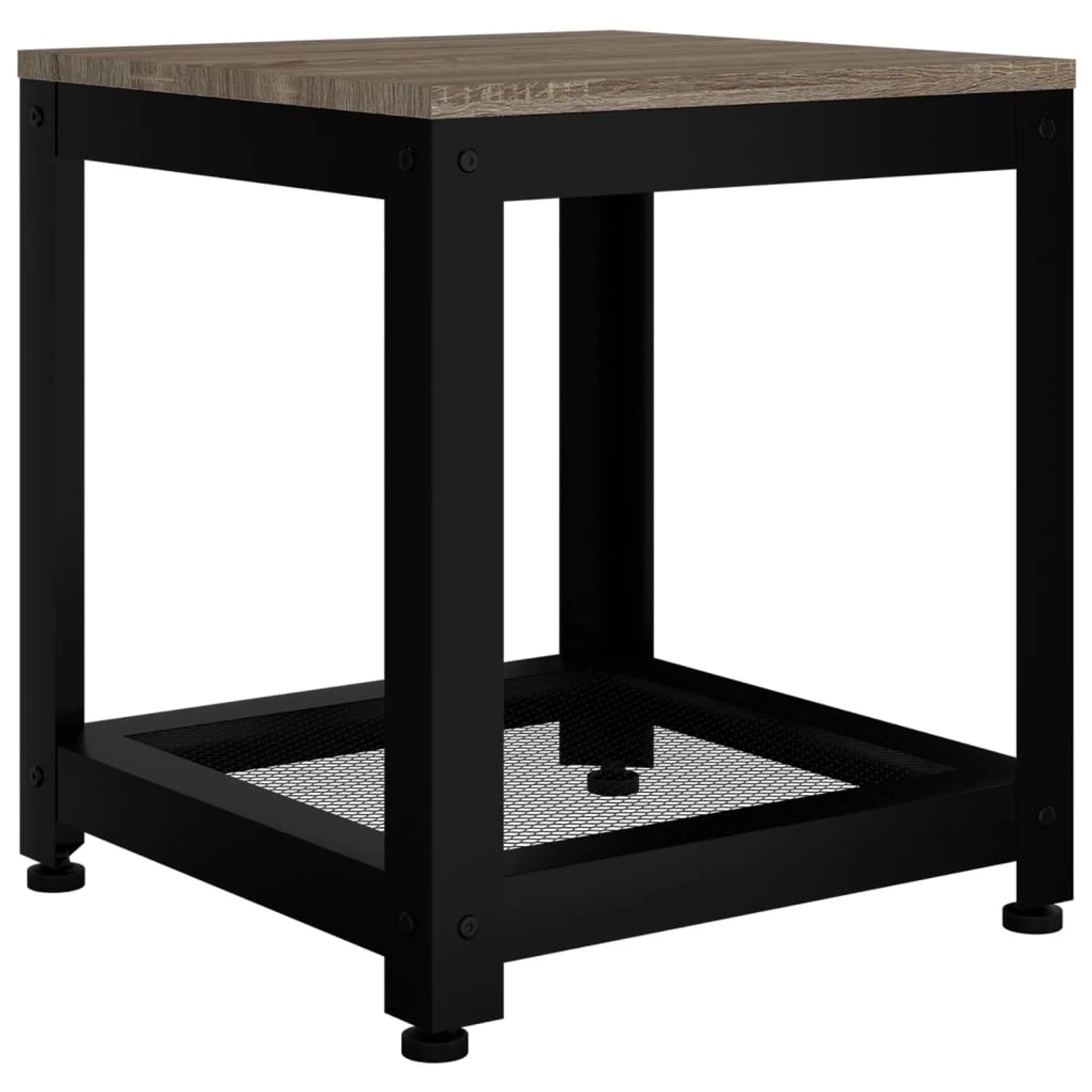 vidaXL Beistelltisch Grau und Schwarz 40x40x45 cm MDF und Eisen günstig online kaufen