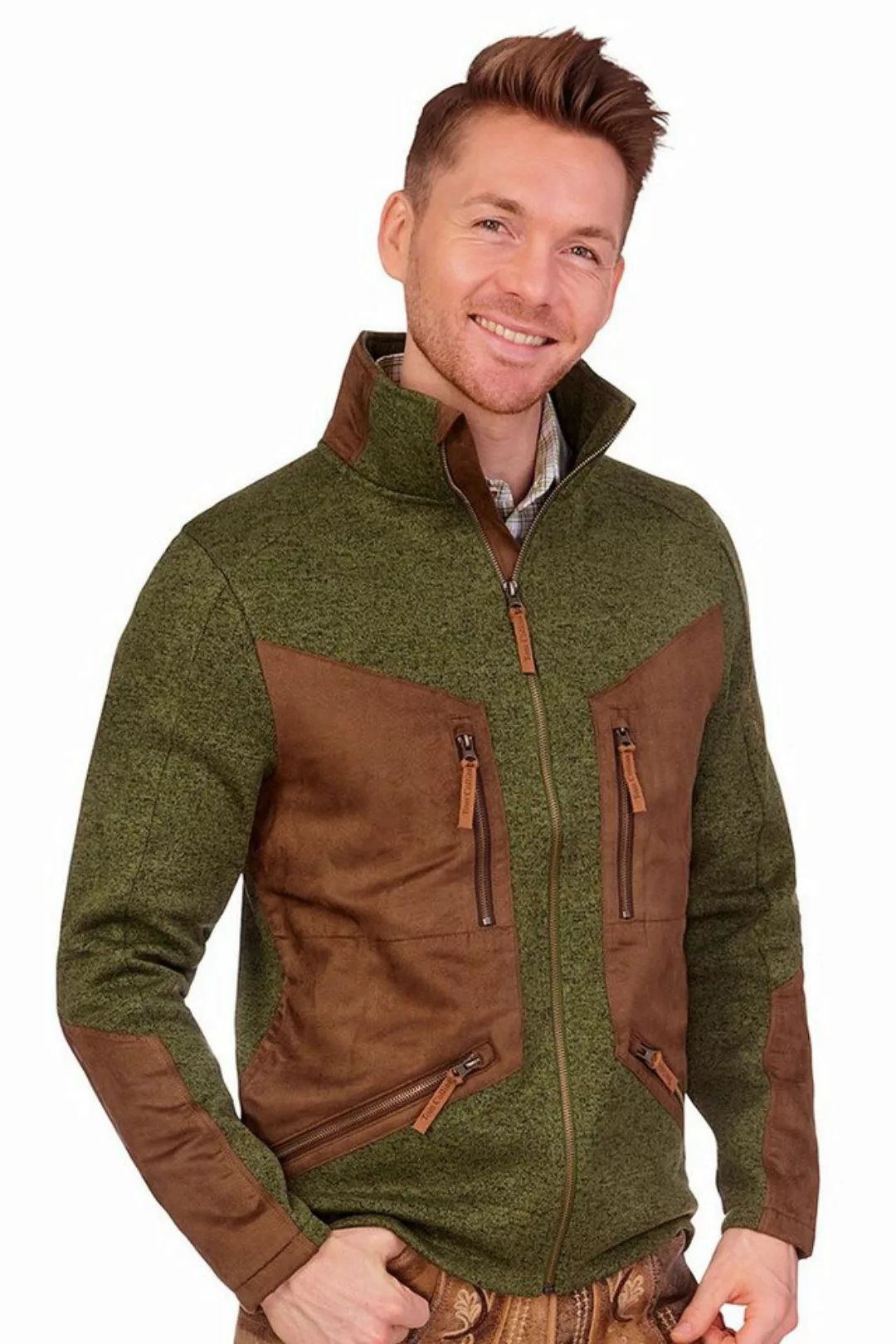 Tom Collins Outdoorjacke Strickfleecejacke Herren - SEVERUS - trachtengrün/ günstig online kaufen