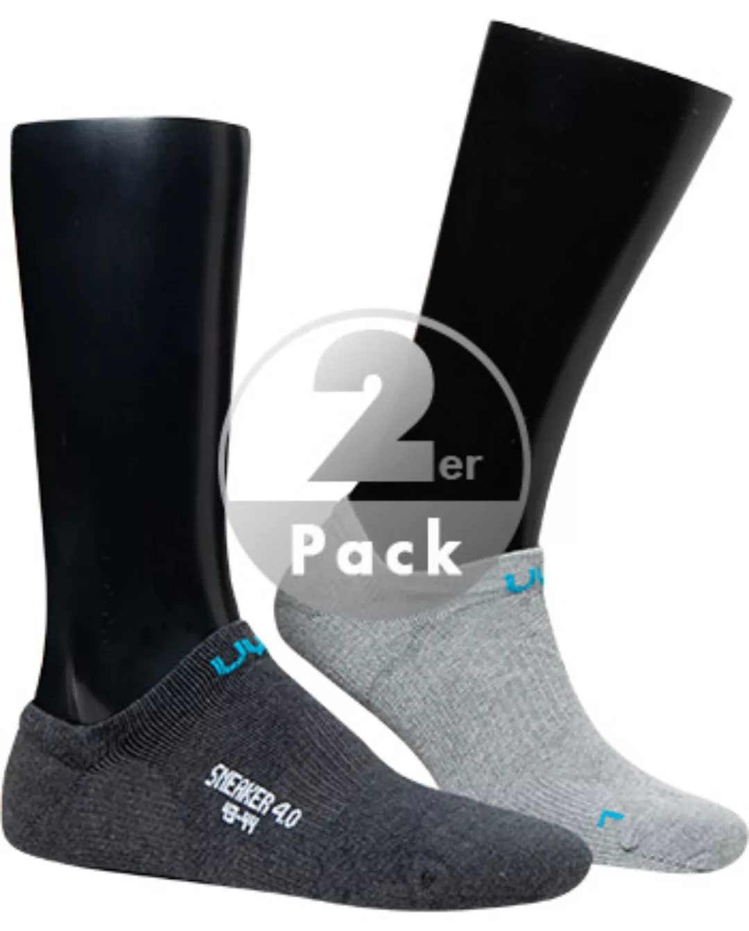 Uyn Sneaker 4.0 Socken 2 Paare EU 35-36 Anthracite Mel / Light Grey Mel günstig online kaufen