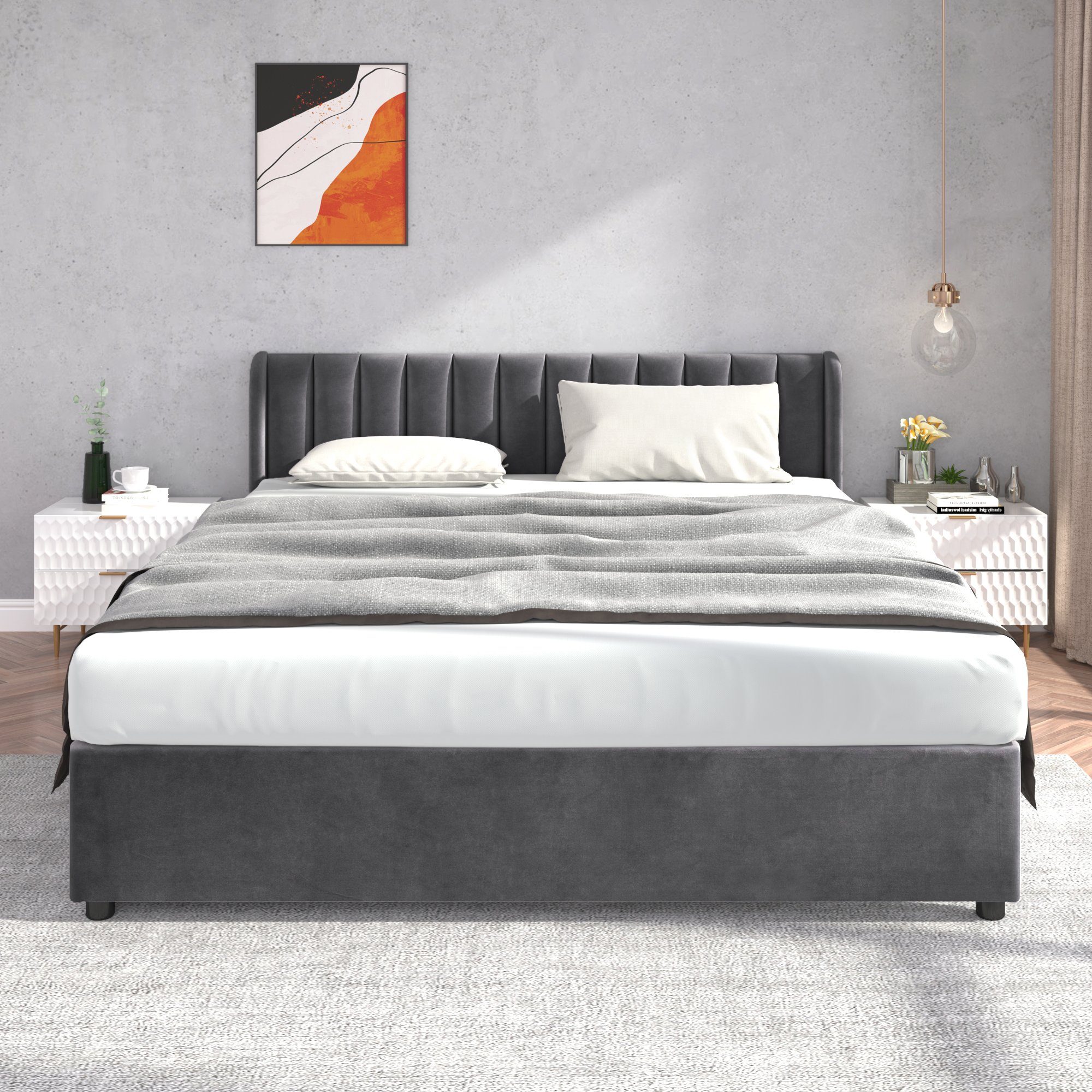 OKWISH Polsterbett Kinderbett, Jugendbett, Multifunktionales Bett günstig online kaufen