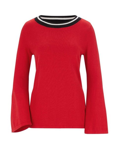 creation L Wickelpullover CRéATION L Damen Pullover, rot-schwarz günstig online kaufen