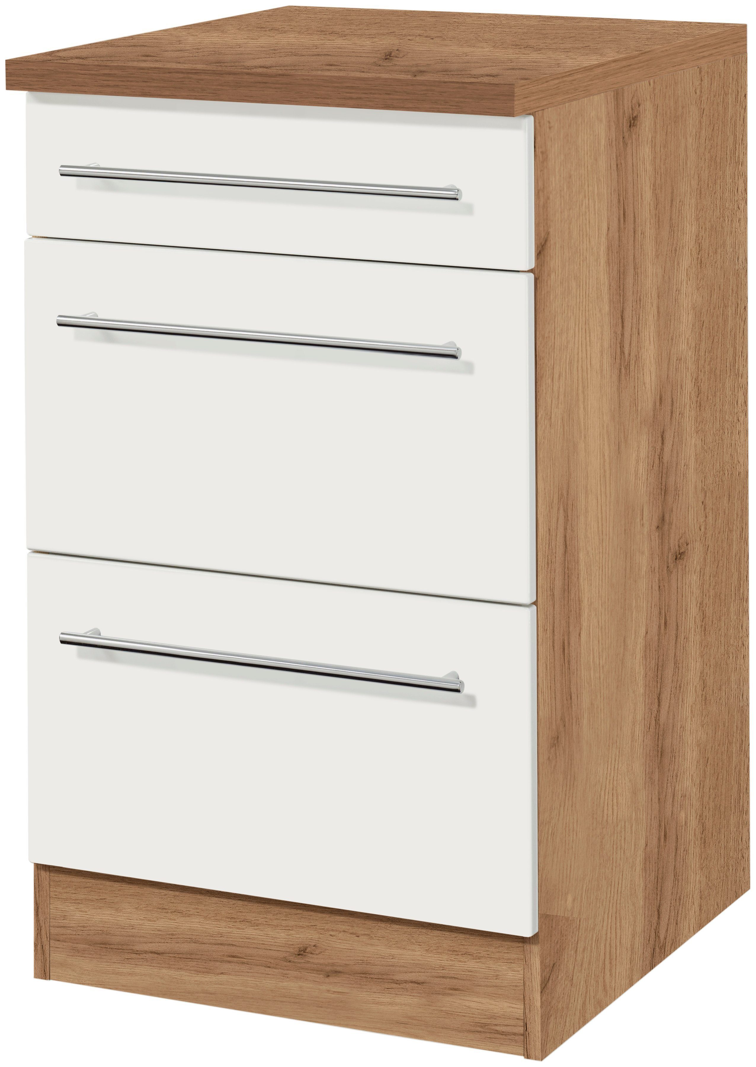 KOCHSTATION Unterschrank "KS-Wien", Breite 50 cm, mit 1 Schubkasten und 2 A günstig online kaufen