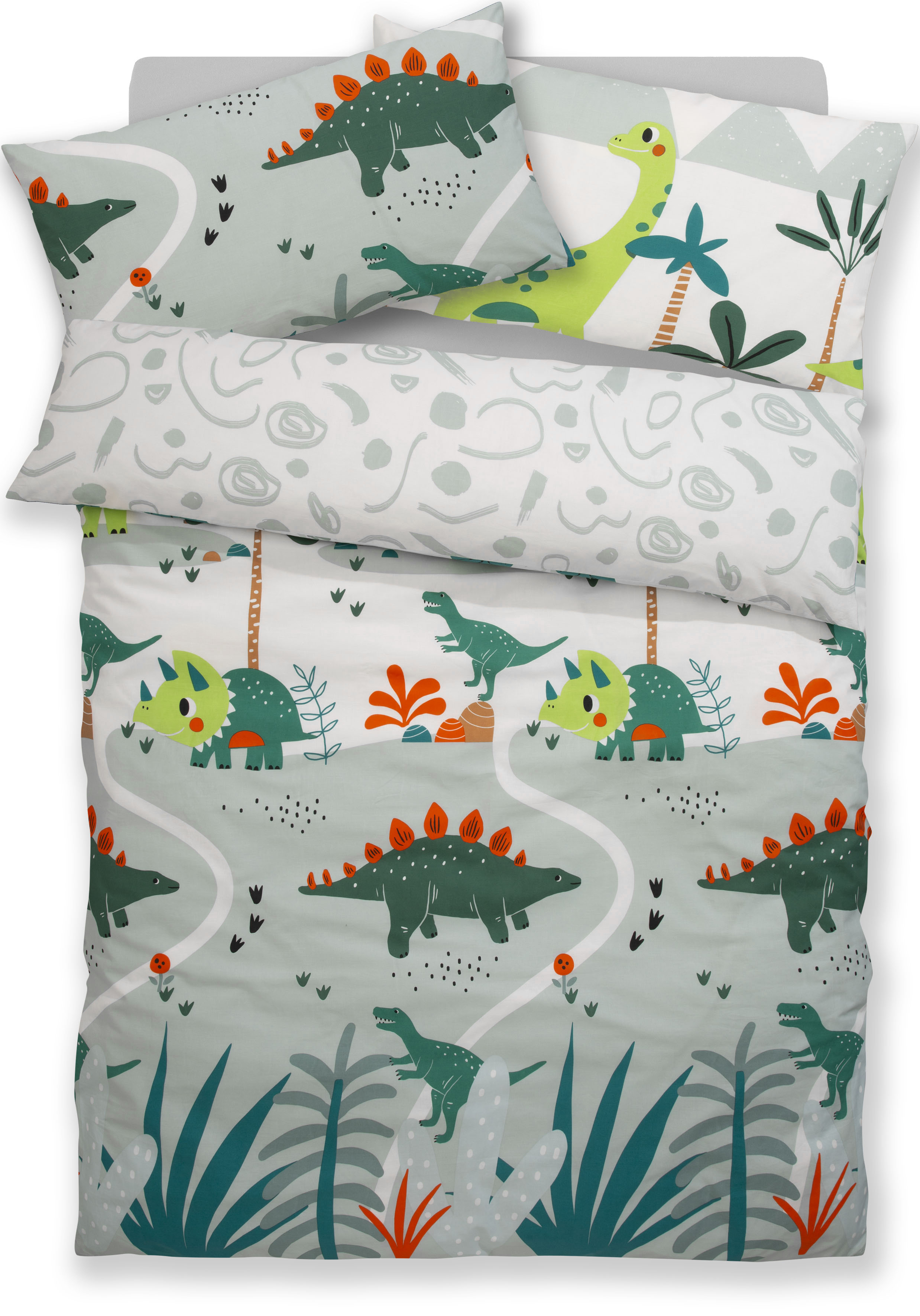 Lüttenhütt Kinderbettwäsche »CUDDLEE«, in vielen Designs: Dino,Einhorn,Welt günstig online kaufen