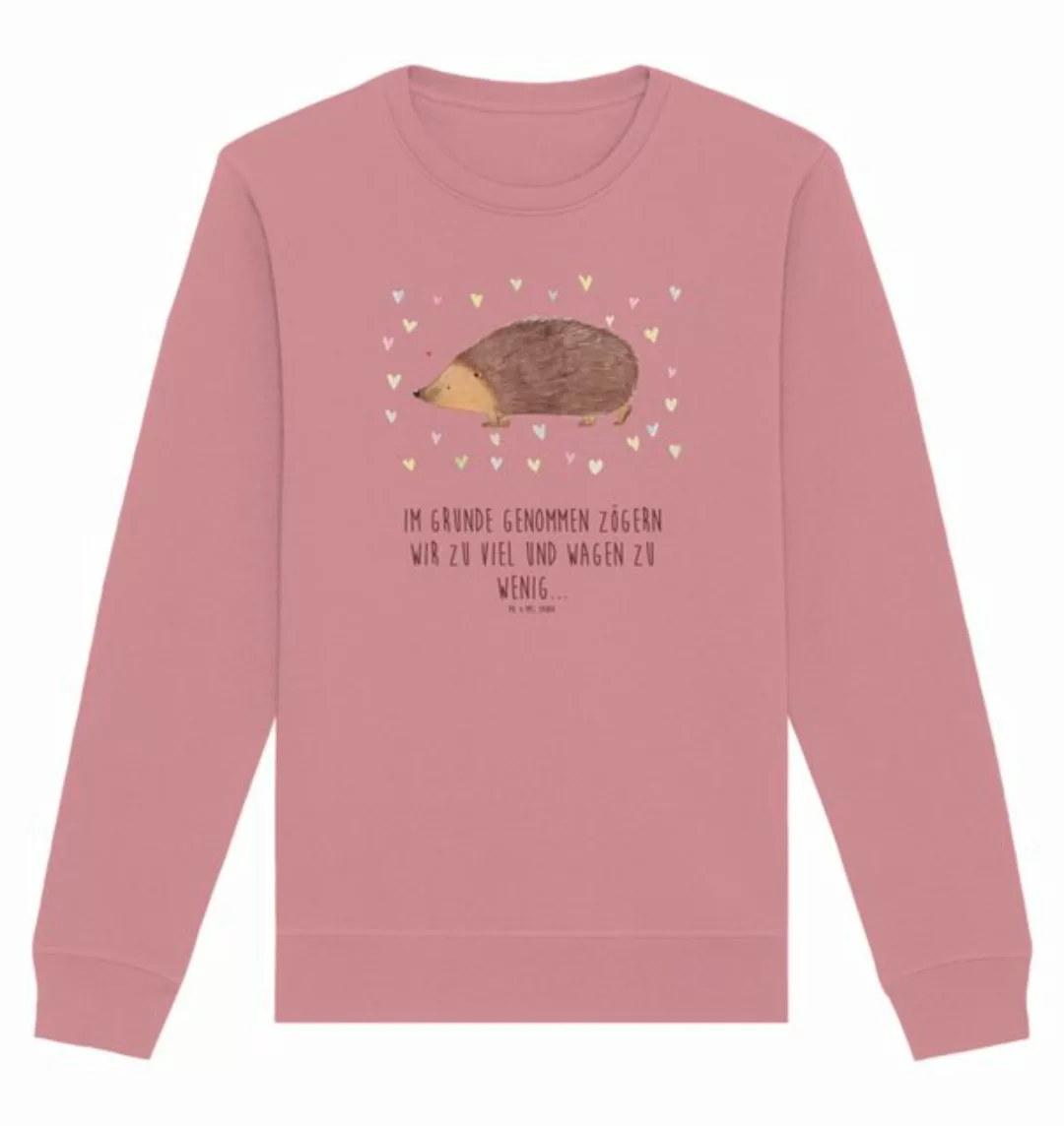 Mr. & Mrs. Panda Longpullover Größe L Igel Herzen - Canyon Pink - Geschenk, günstig online kaufen