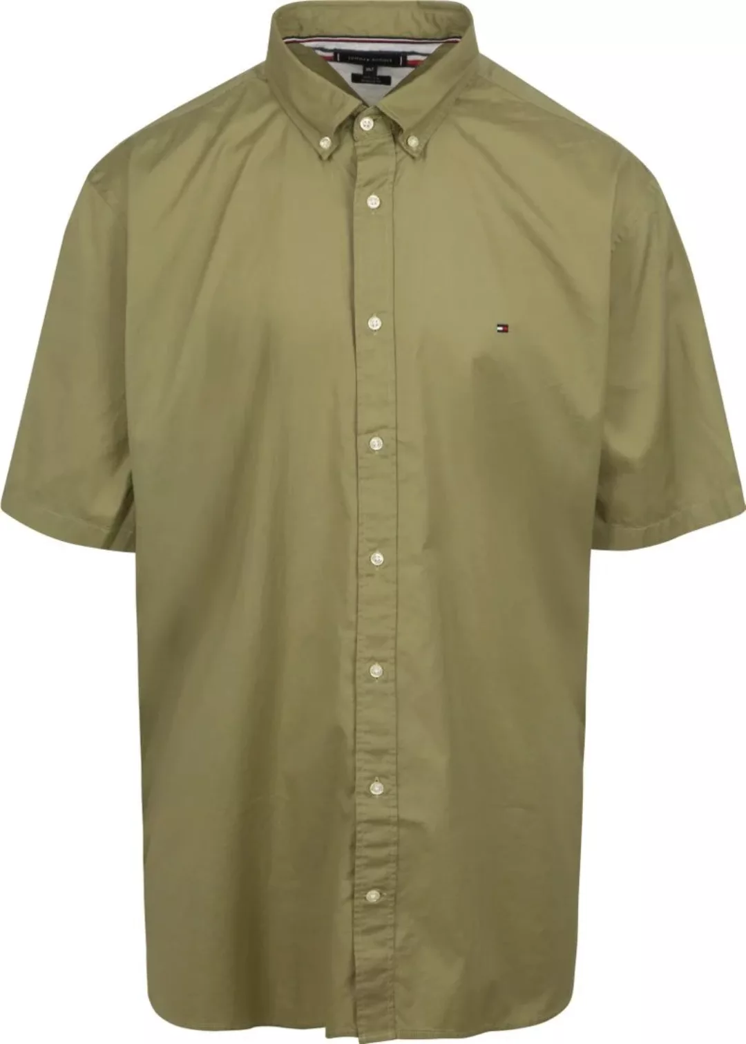Tommy Hilfiger Big & Tall Short Sleeve Hemd Flex Grün - Größe XXL günstig online kaufen