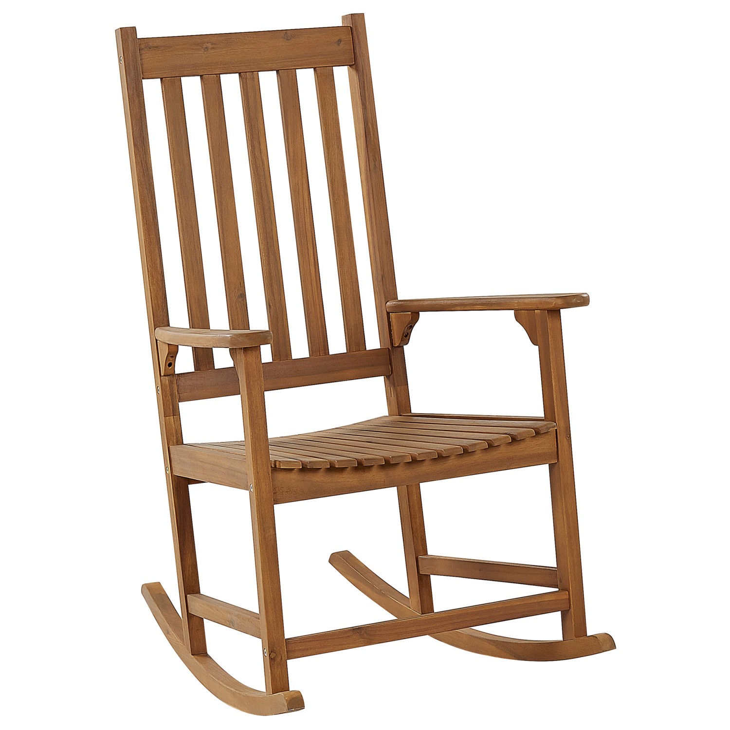 Beliani Schaukelstuhl Heller Holzfarbton 77 x66x110 günstig online kaufen