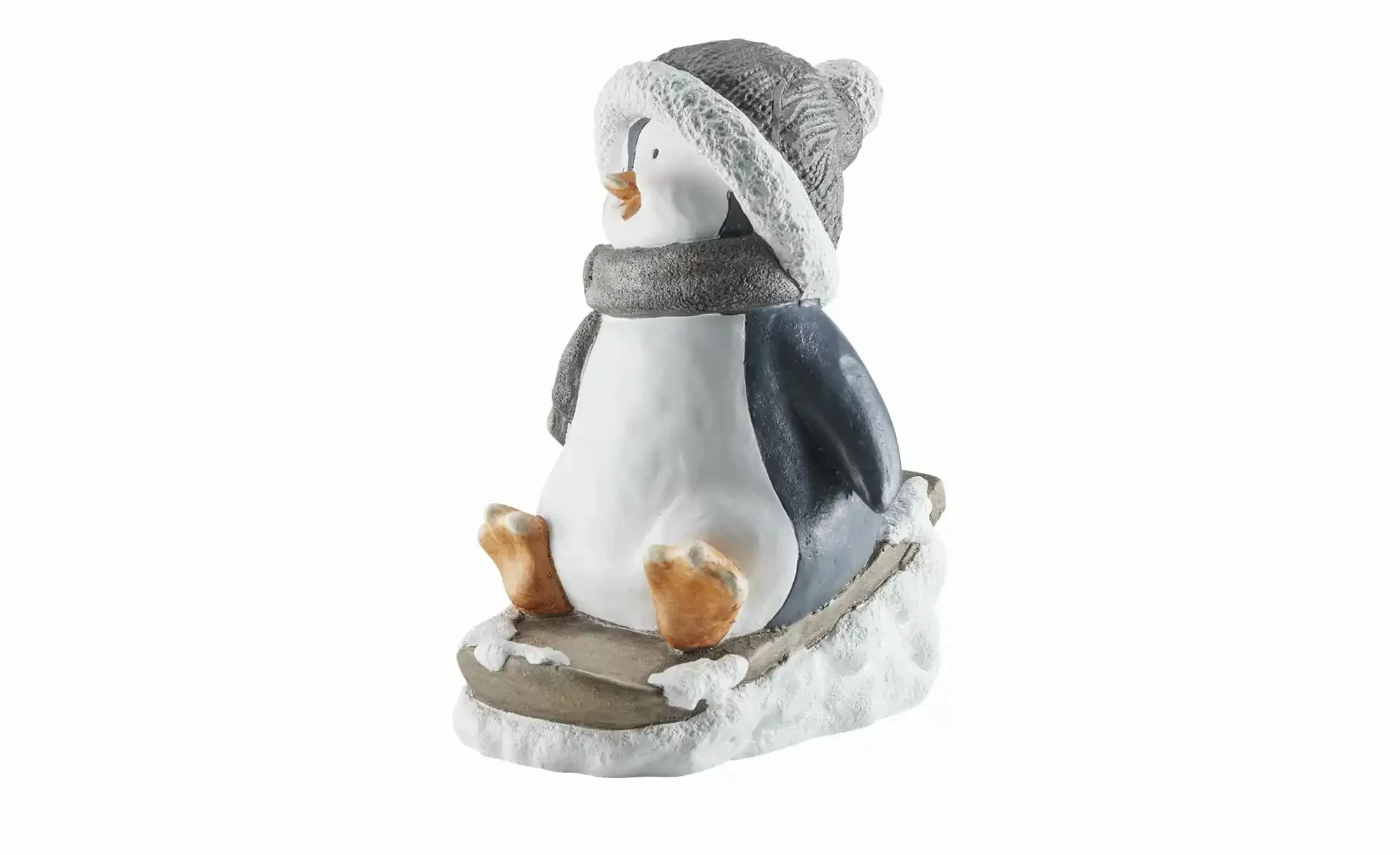 HOME STORY Deko Pinguin mit Schlitten ¦ mehrfarbig ¦ Magnesia ¦ Maße (cm): günstig online kaufen