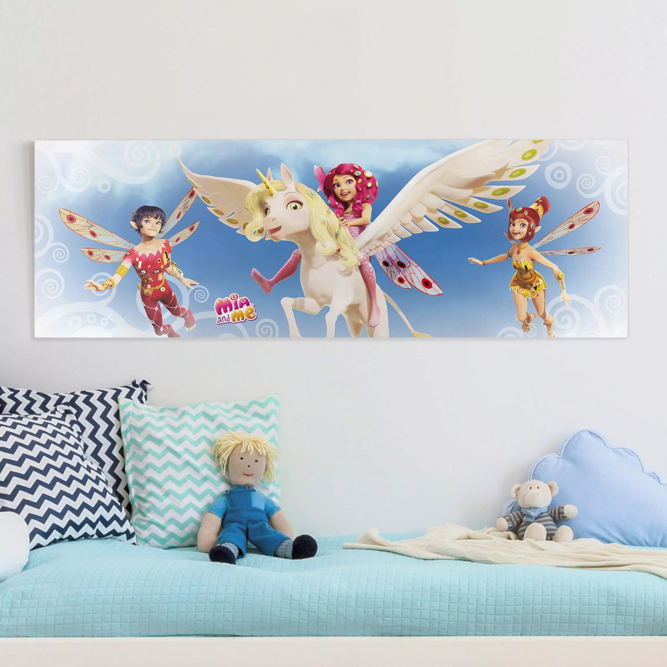 Leinwandbild Kinderzimmer - Panorama Mia and me - Über den Wolken günstig online kaufen