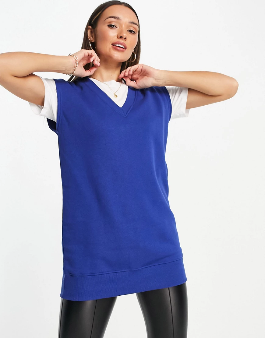 Vero Moda – FRSH – Oversize-Trägertop aus Jersey in leuchtendem Blau günstig online kaufen