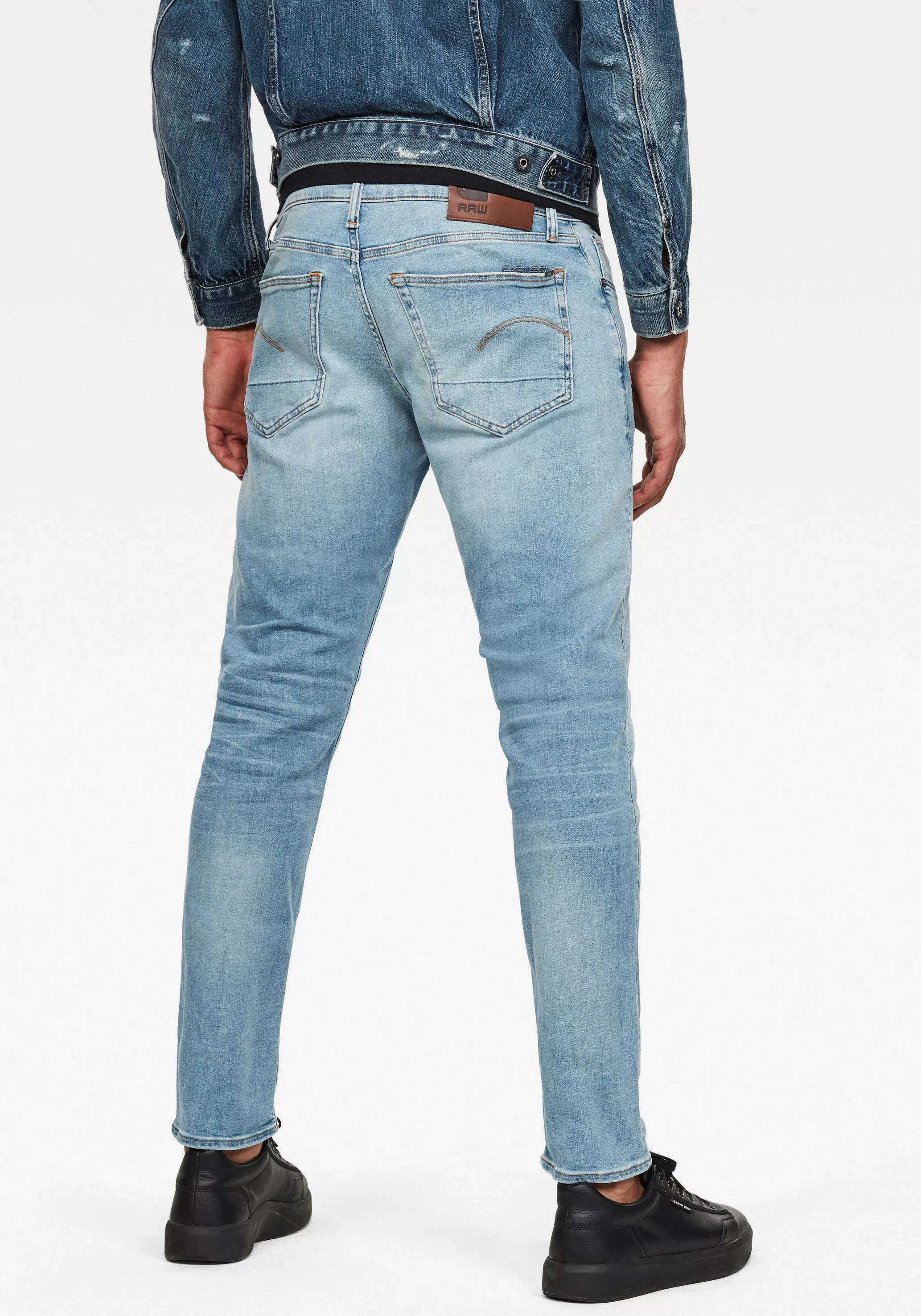 G-Star Herren Jeans 3301 Slim Fit - Blau - Light Indigo Aged günstig online kaufen