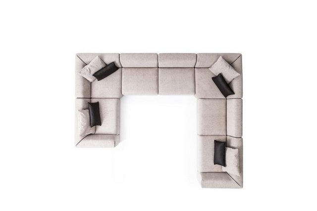 Xlmoebel Ecksofa Wohnlandschaft in U-Form für das Wohnzimmer in Beige mit P günstig online kaufen