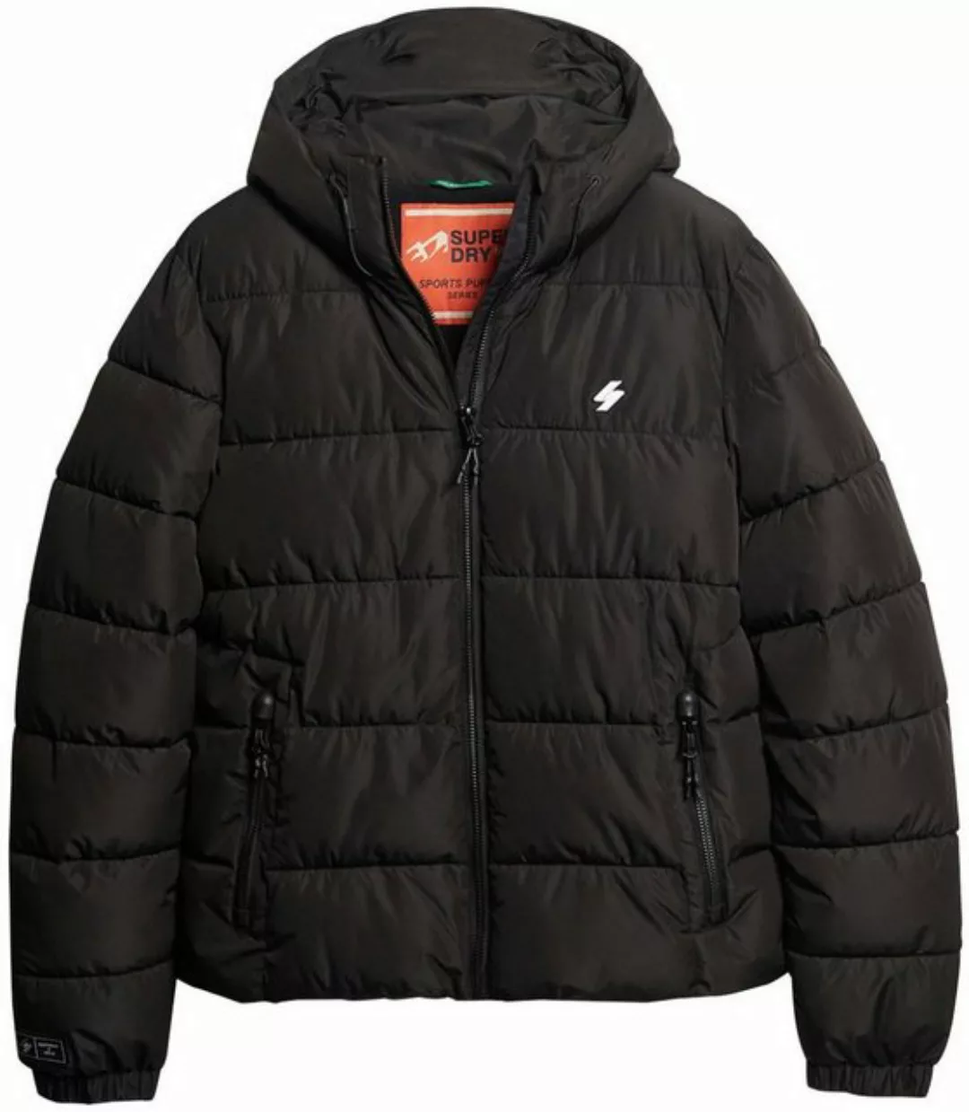 Superdry Steppjacke HOODED SPORTS PUFFR JACKET mit kontrastfarbener Sticker günstig online kaufen