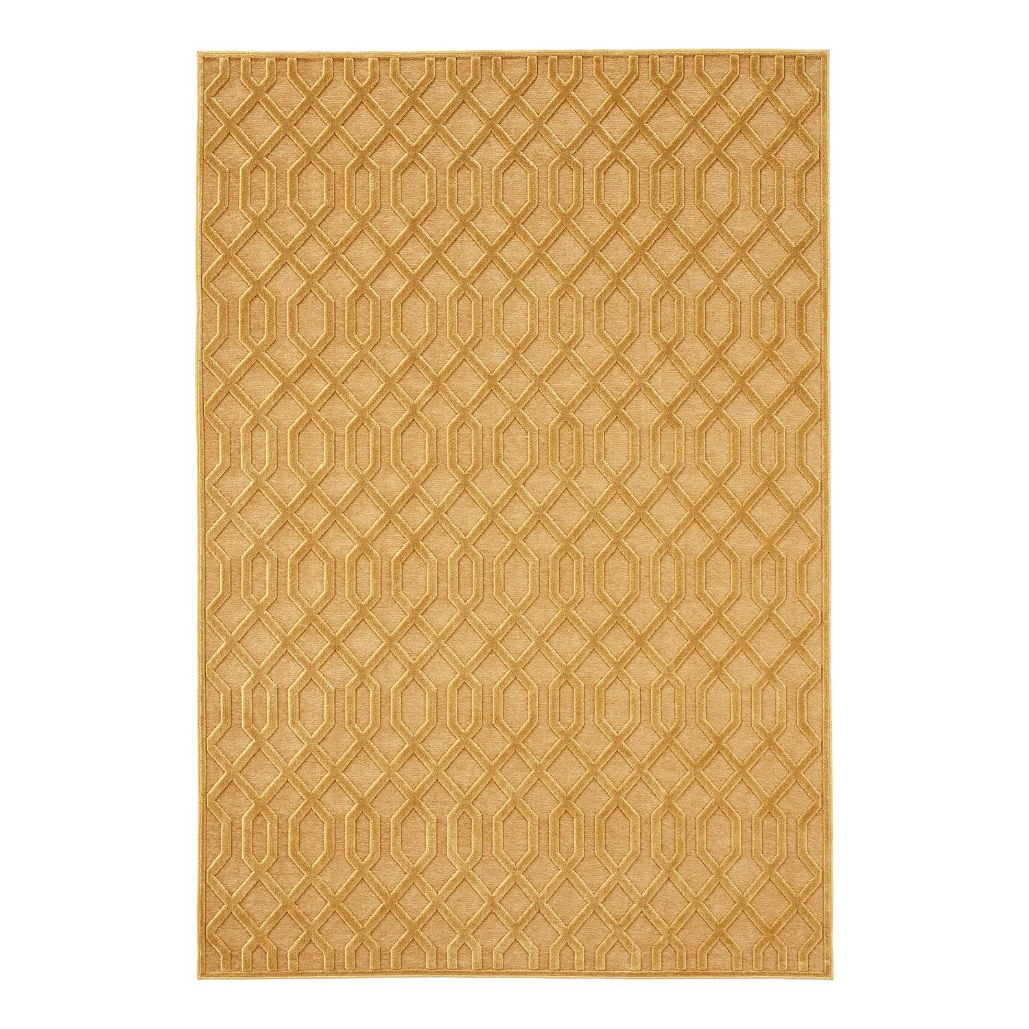 home24 Mint Rugs Kurzflorteppich Caine Gold 120x170 cm (BxT) Kunstfaser günstig online kaufen